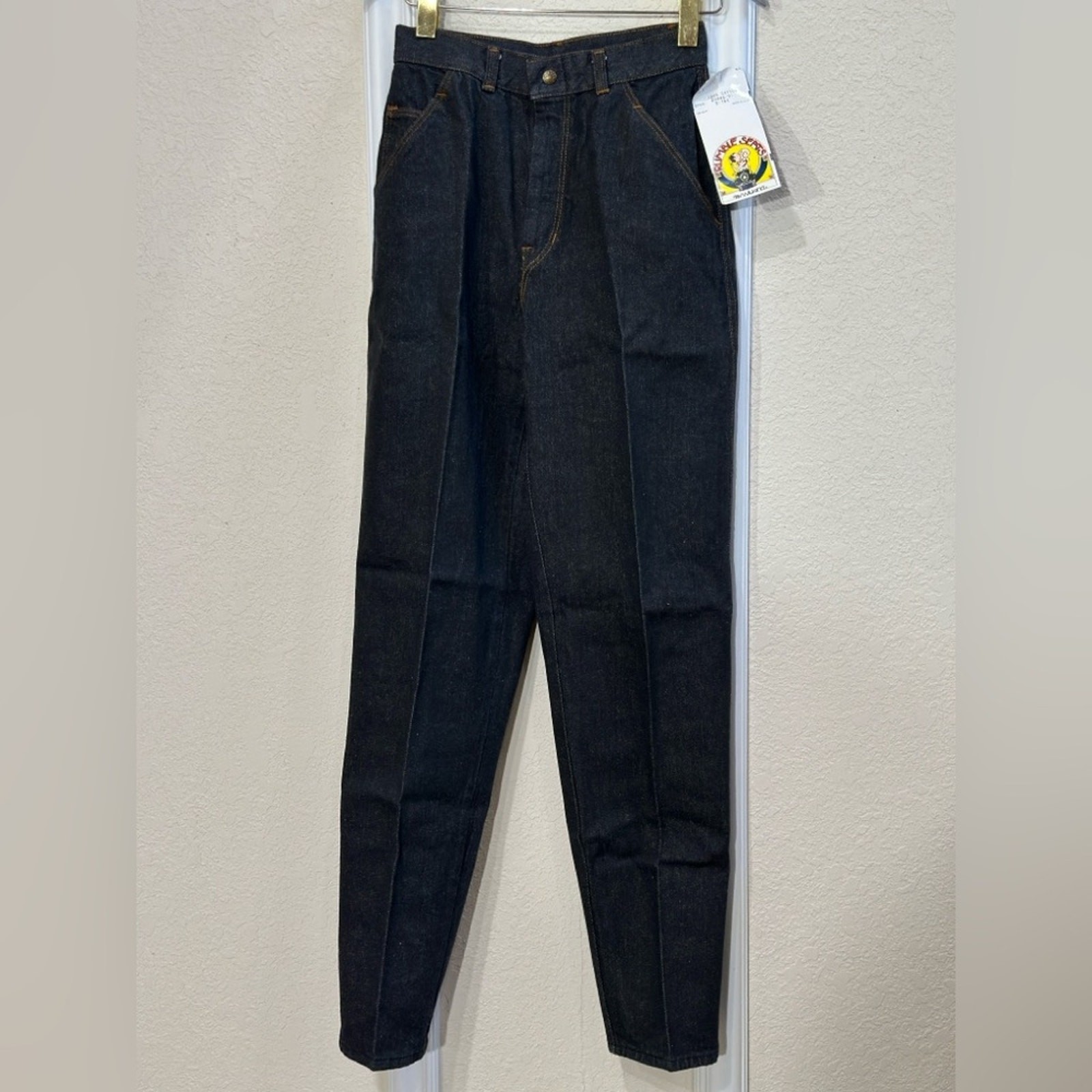 Vintage Rumble Seats by Wilkins high rise tapered leg Jeans – Dark Wash – Size 9