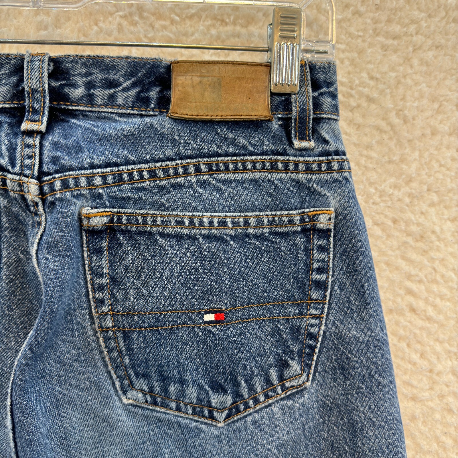 90s Vintage Tommy Hilfiger Jeans 2 4 25 26 Womens Straight Tapered Leg Mid Rise
