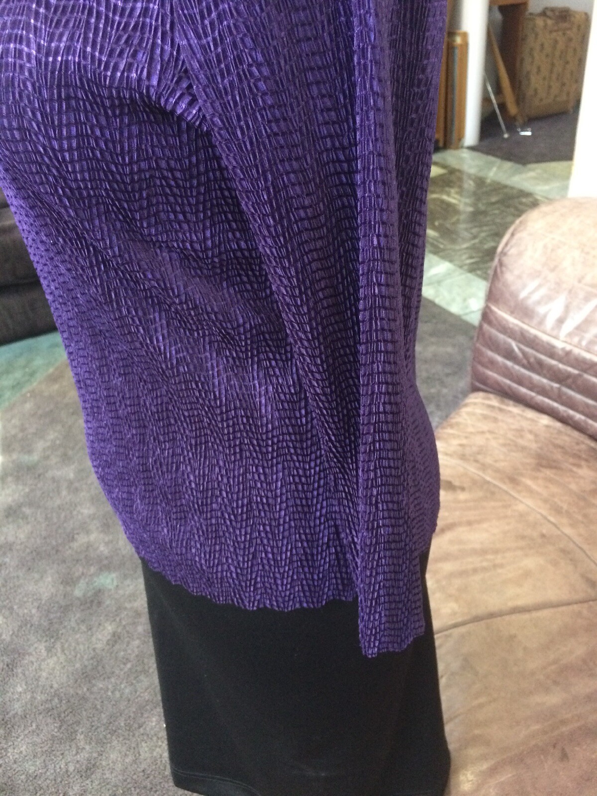 NWT Lana Lee Eggplant crinkle top. size small $29