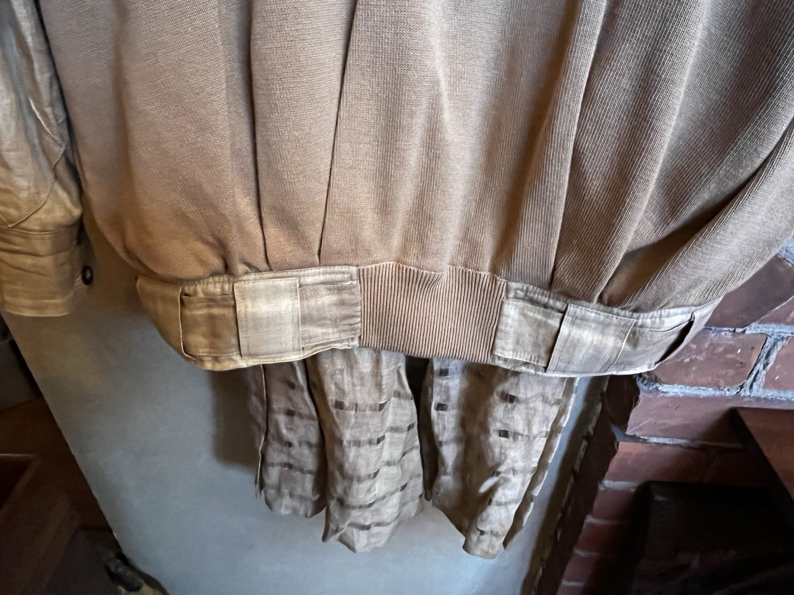 Vintage 80’s Post Modern Dino Valiano Women’s 3 Piece Cotton Tan Outfit D 38