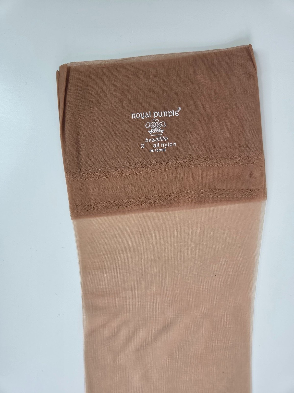 Vt Royal Purple Sears Nylon Stockings Size 9 Beautifulm Nylon RN 15099 Packaging