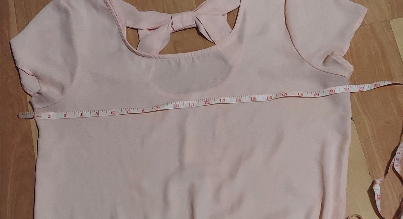 L8TER very elegant short-sleeved peach-colored blouse size L