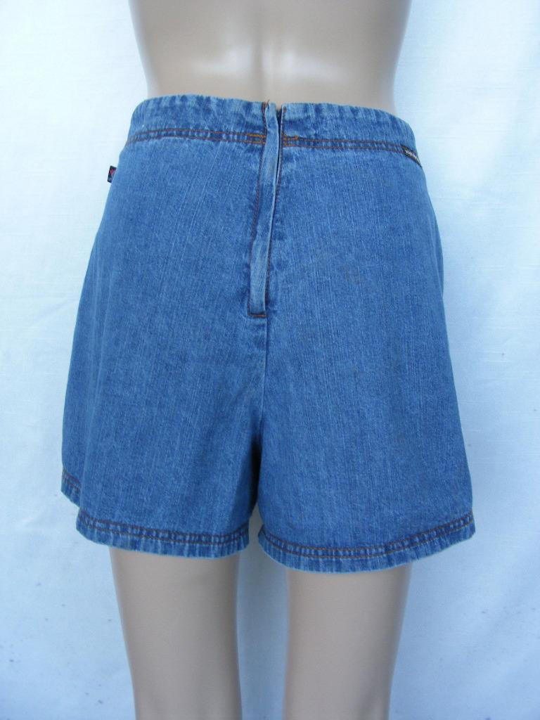Born In America Skirt Shorts Denim Skort Blue Jeans 34″ Waist 13/14 Vintage USA