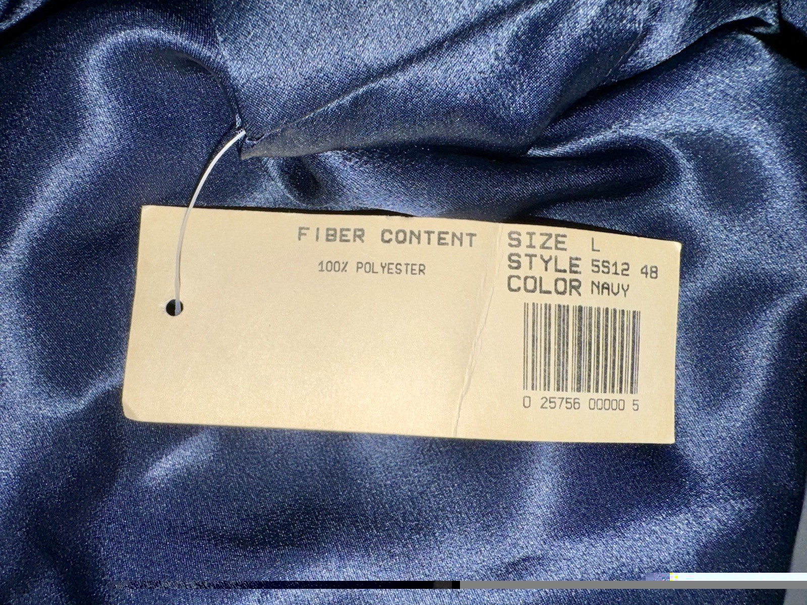VTG 1989 Calvin Klein Satin Peignoir Set NWT Navy Robe/Nightgown OS/L Deadstock