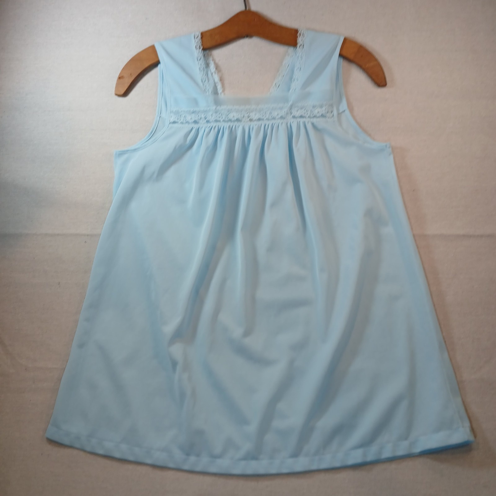 Vintage Lorraine small baby blue top blouse boho festival