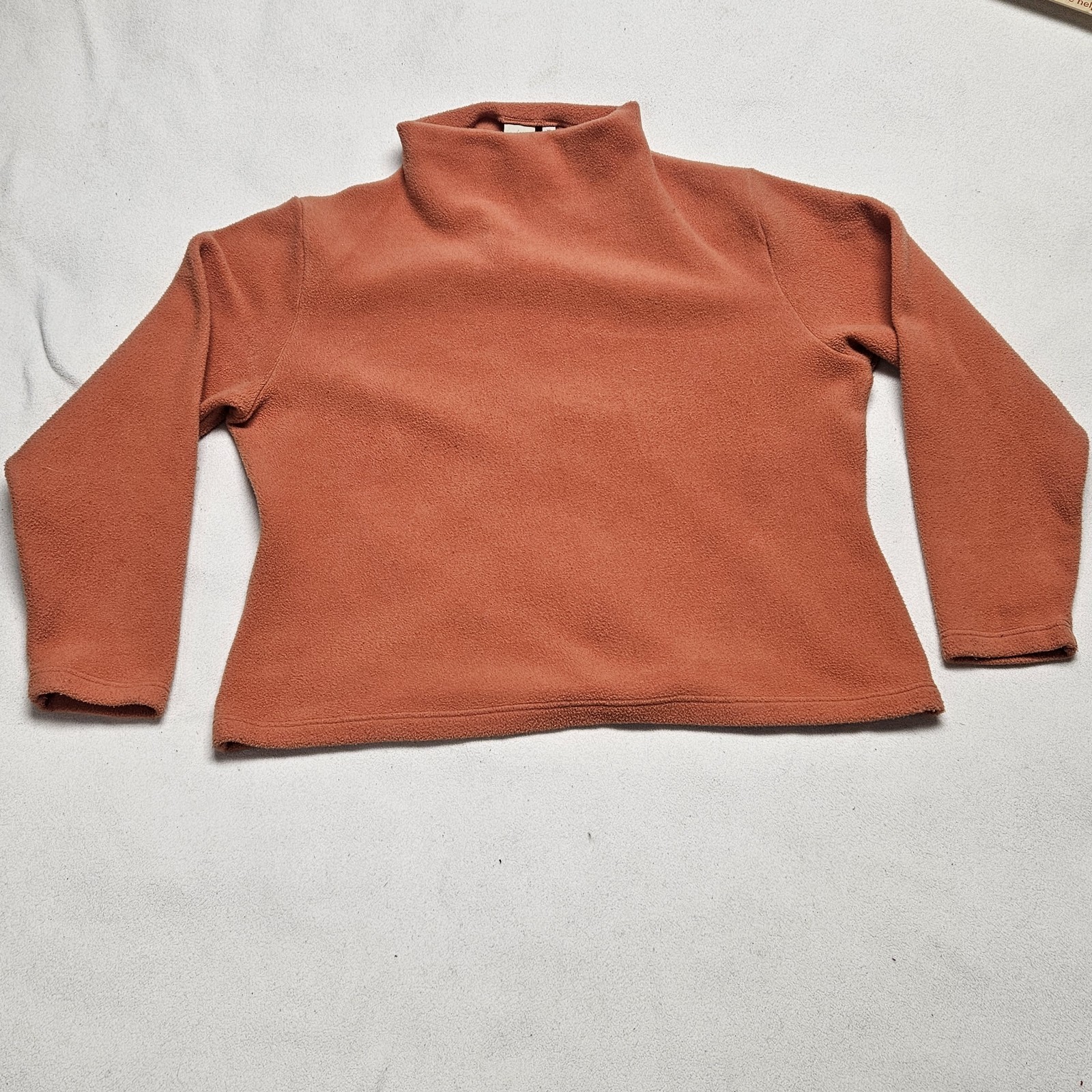 Vintage LL Bean Women’s XL Mock Neck Pullover Sweater Polyester Lycra Fleece