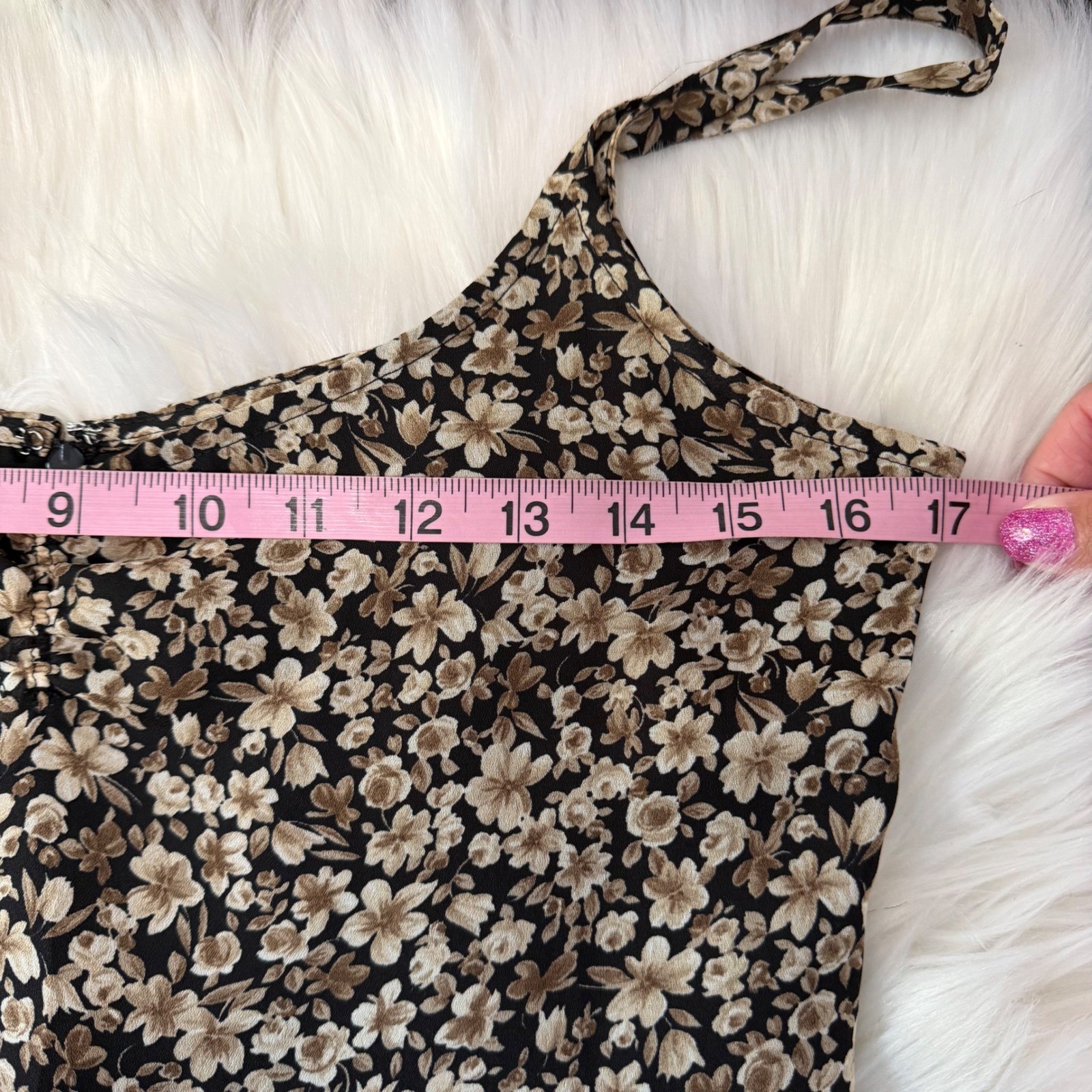 Vintage Y2K Old Navy – Strappy Dark Floral Mini Cami Slip Dress 00’s 90’s Vibes
