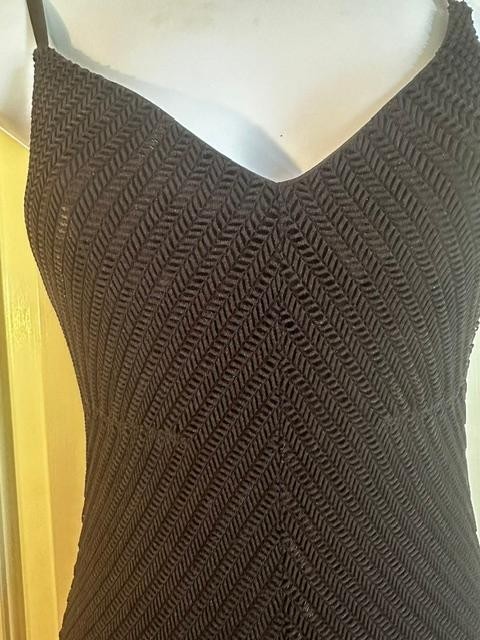 * Vintage 90’s Cache Black Spaghetti Strap Slip Lined Maxi Dress XS