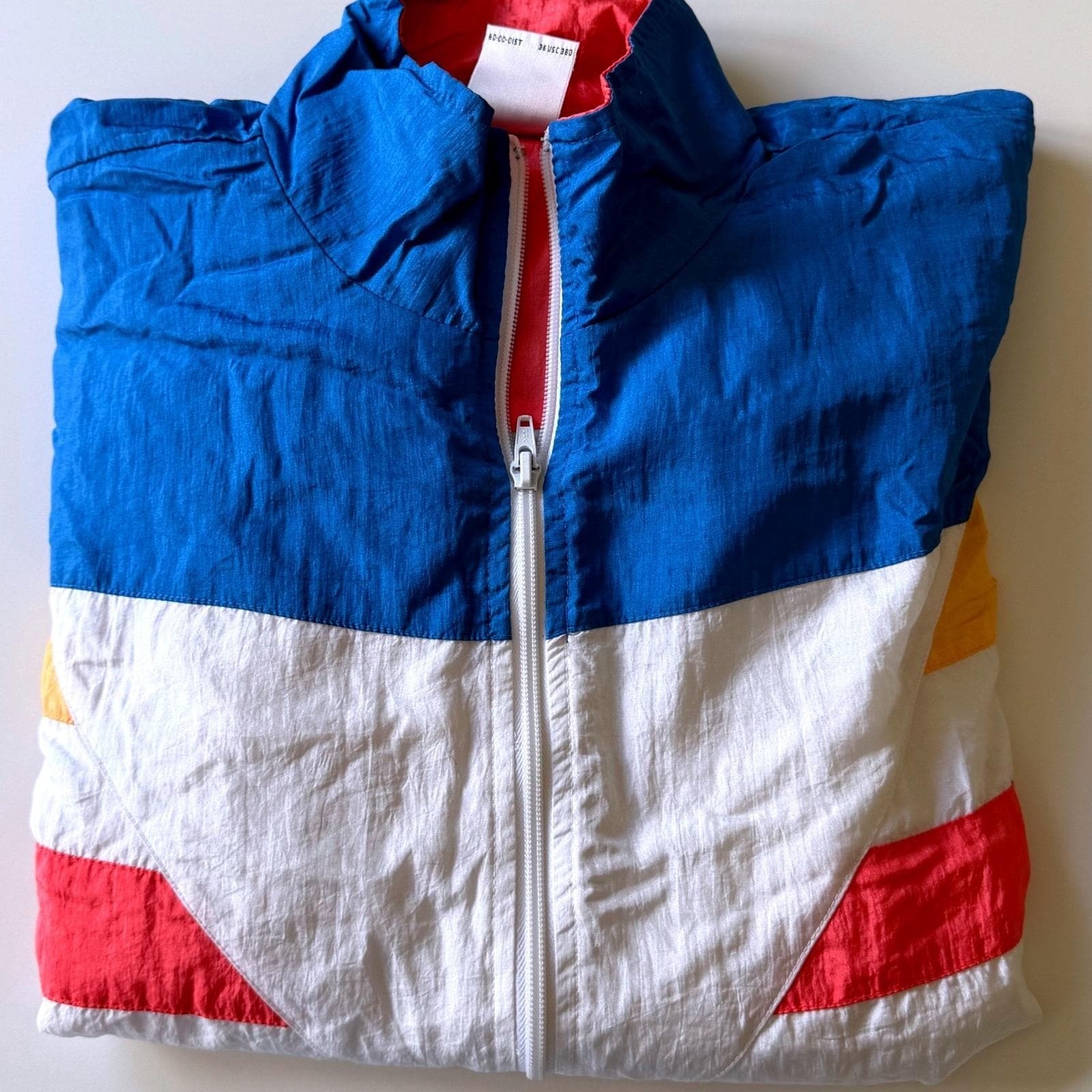 Vintage 1990s JCPenney Olympic Windbreaker | USA Colorblock Nylon Jacket