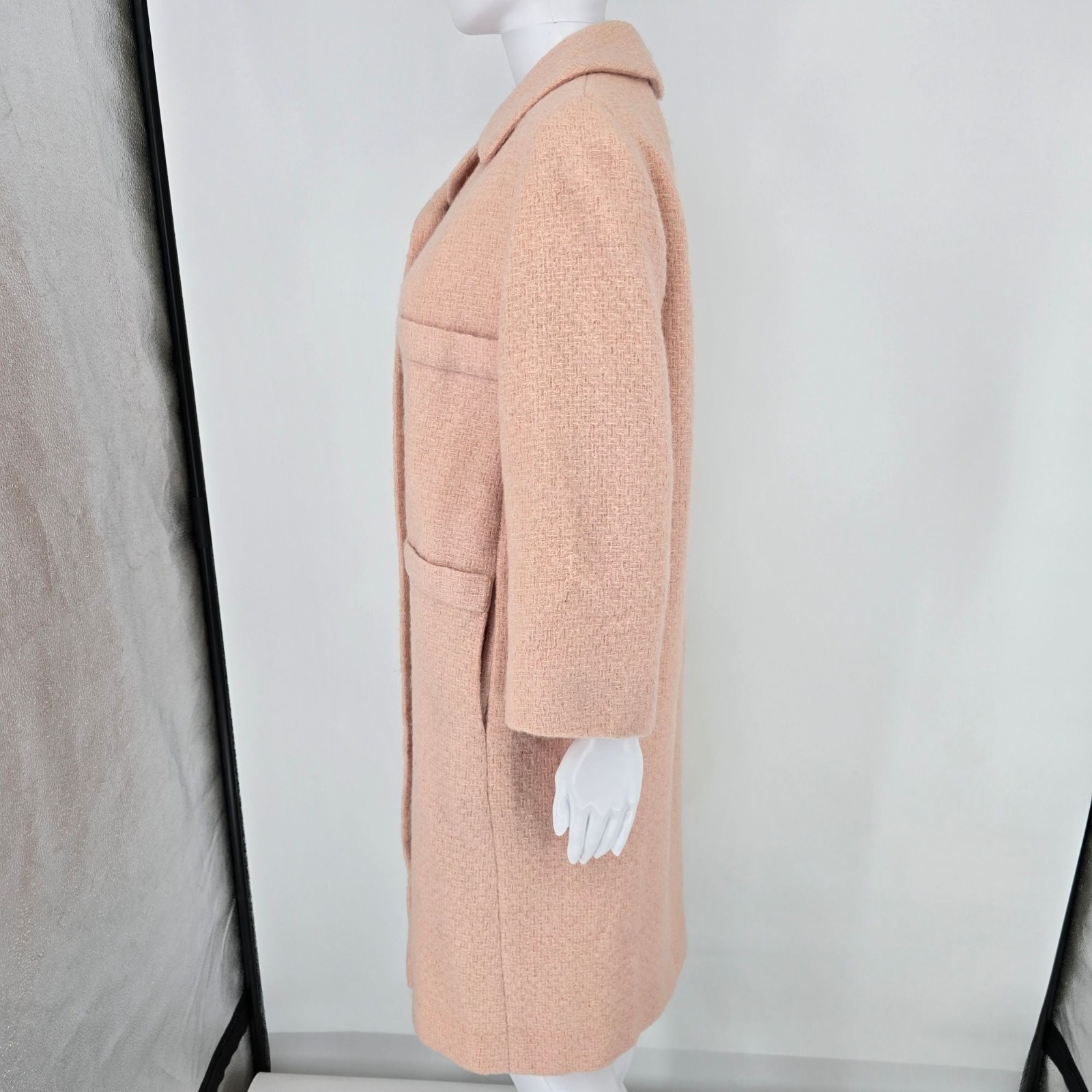 Vintage 1960s Marshall Field & Company Frank Gallant Blush Pink Mod Coat (L)