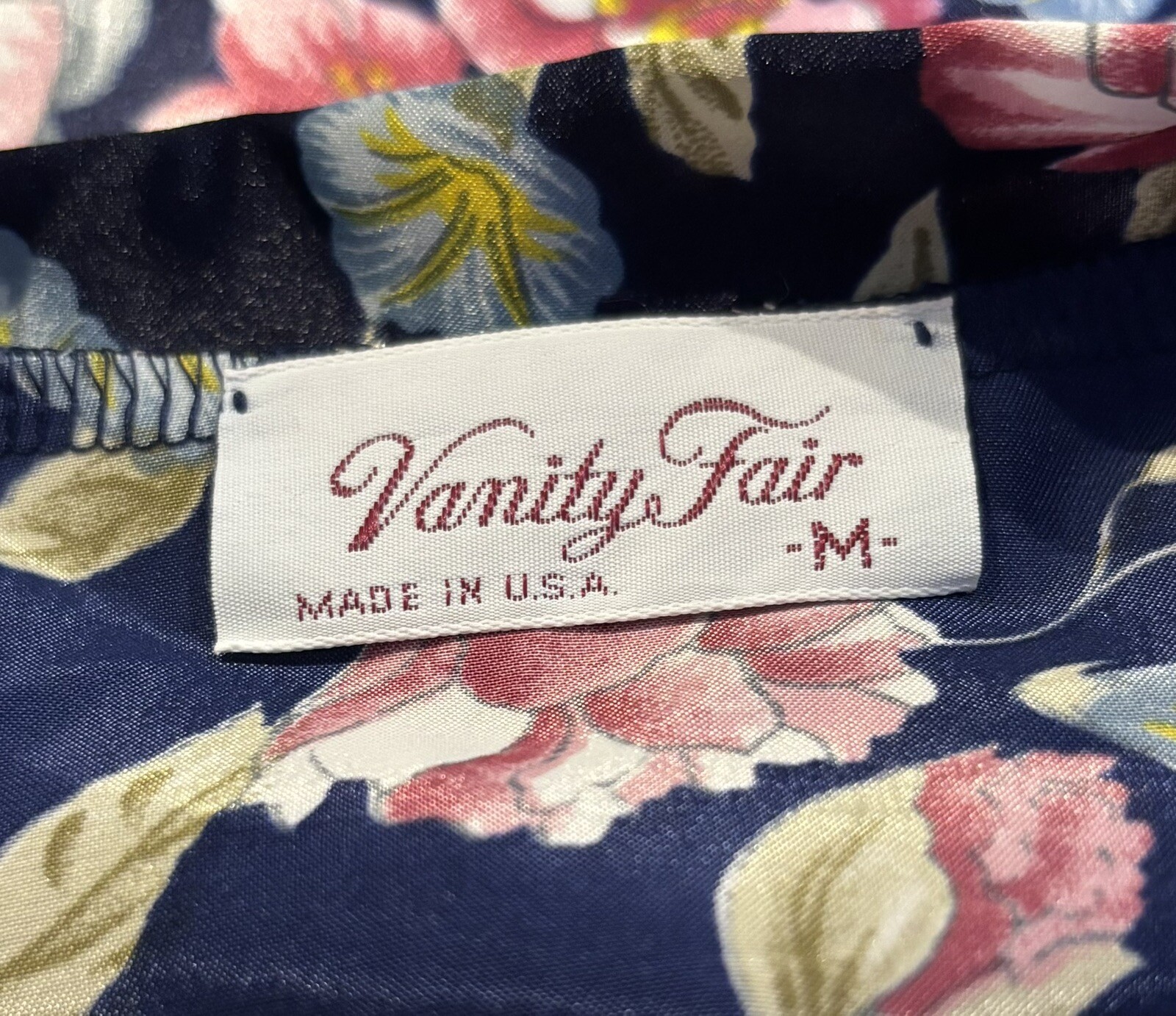 NWT Vintage Vanity Fair Satin Floral Wrap Peignoir Robe Gown Set Medium Magnolia