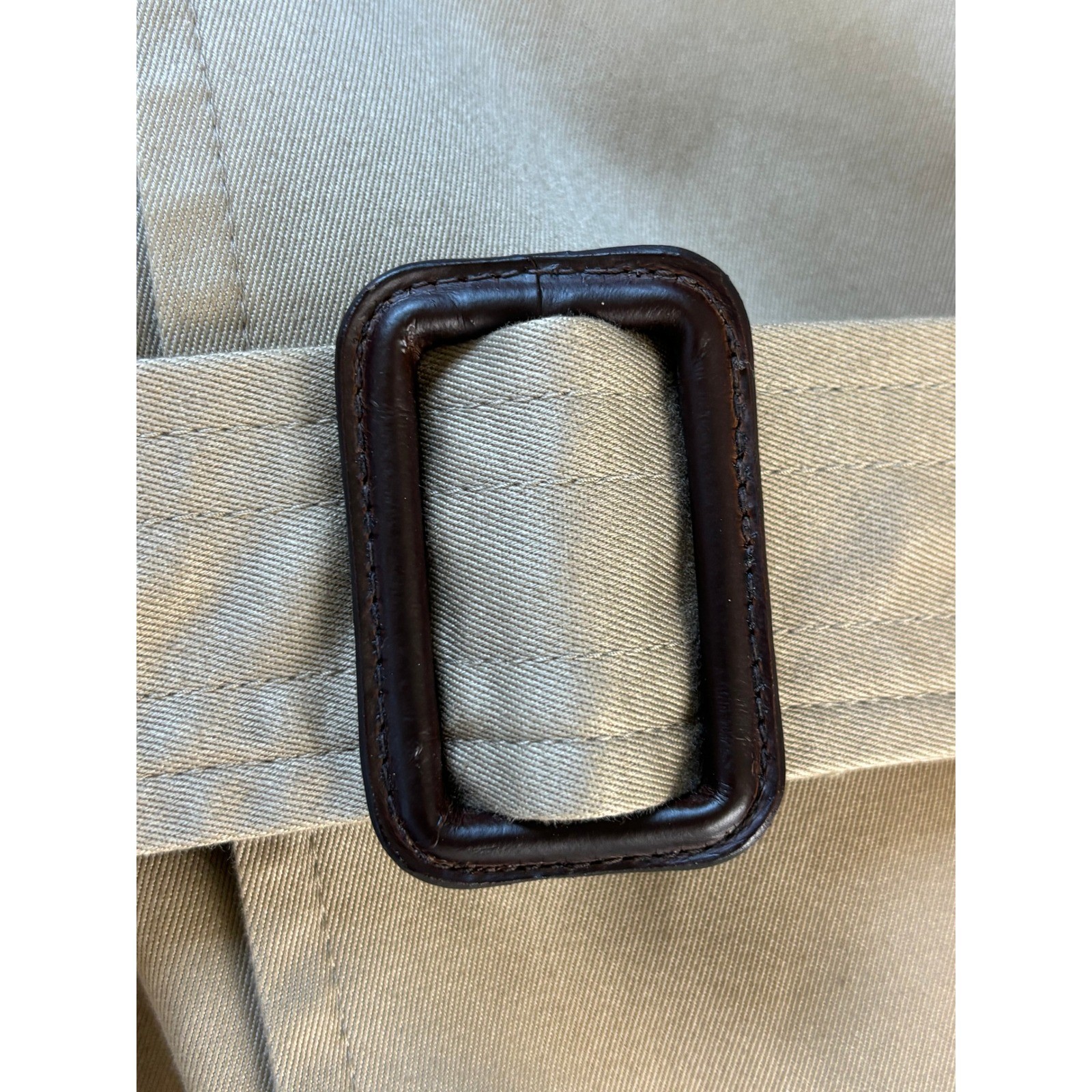Banana Republic Trench Coat Tan Khaki Double Breasted Belted Classic Preppy Chic