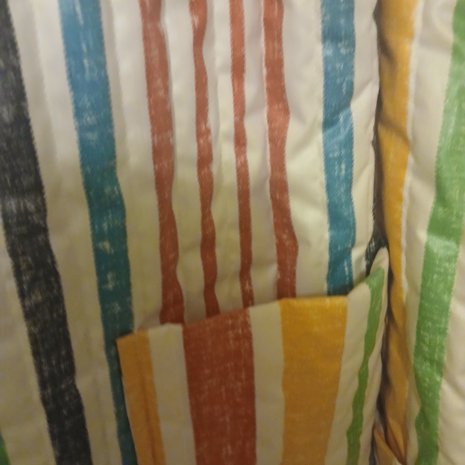 Vintage Marguerite Rubel Medium Women’s Jacket Fruit Stripe Quilt 20″ w 27″ L