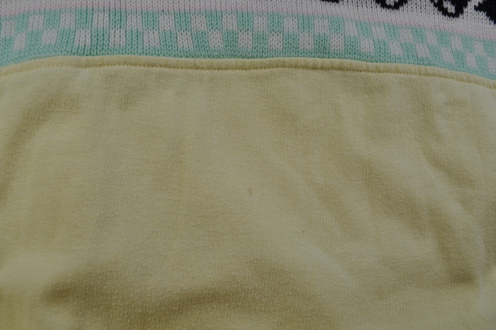 Vintage One Step Up Sweatshirt 1980’s Yellow with Panda Bears Collared Medium