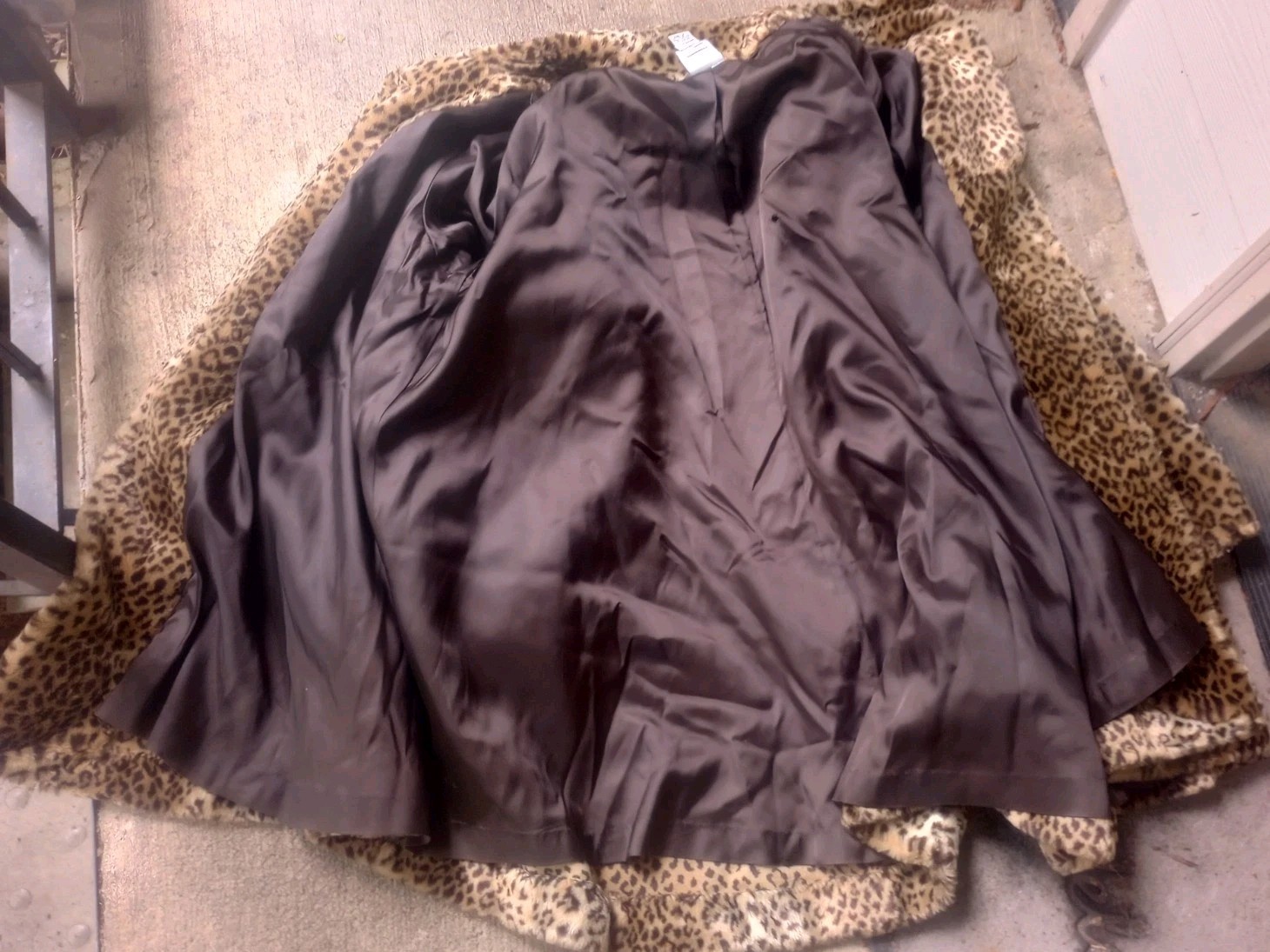 VINTAGE FAUX FUR CHEETAH SWING COAT SZ 18/20 KATY D KATHRYN DEENE