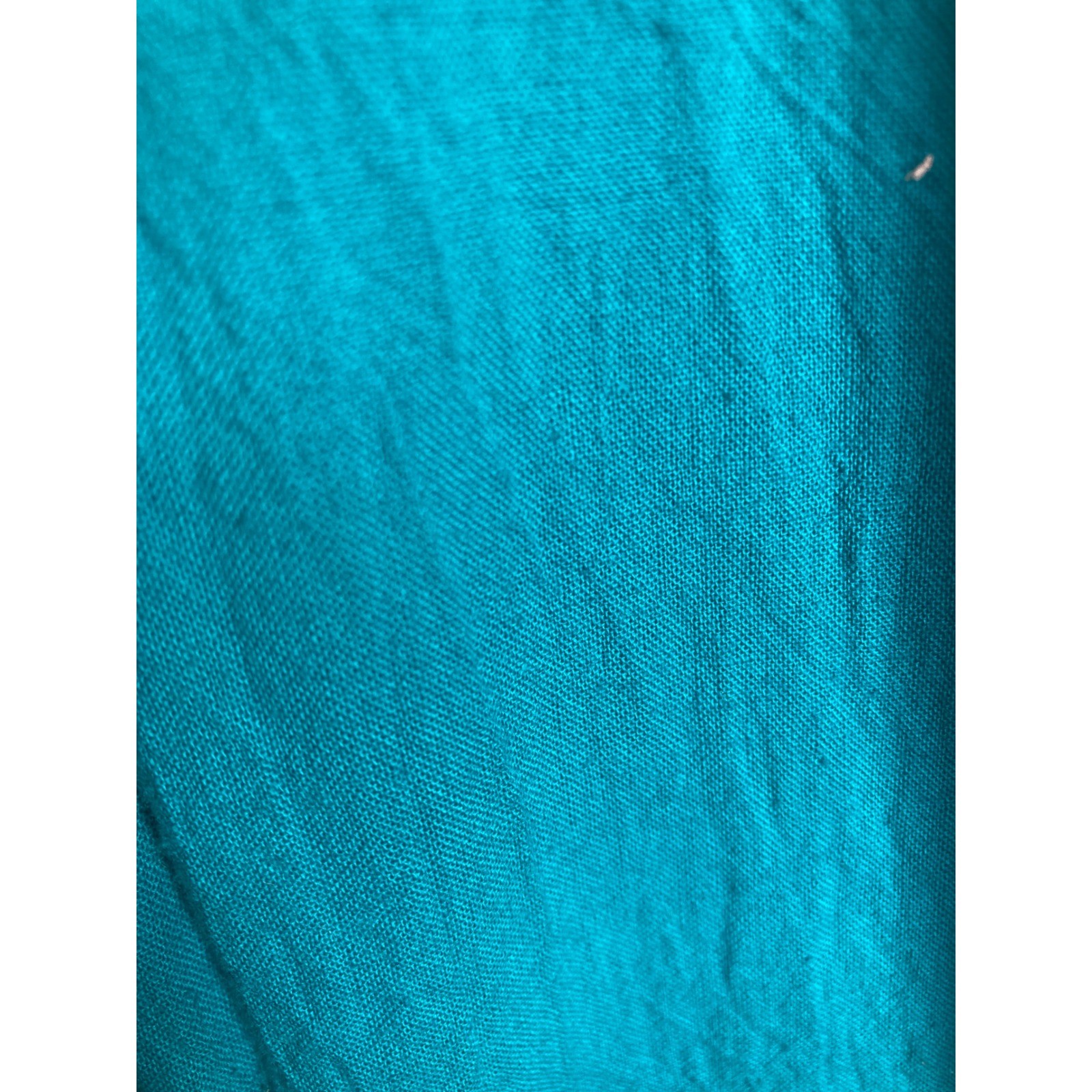 VTG 70s Womens Teal Embroidered Kaftan Housedress Est Sz M Mumu Golden Girls