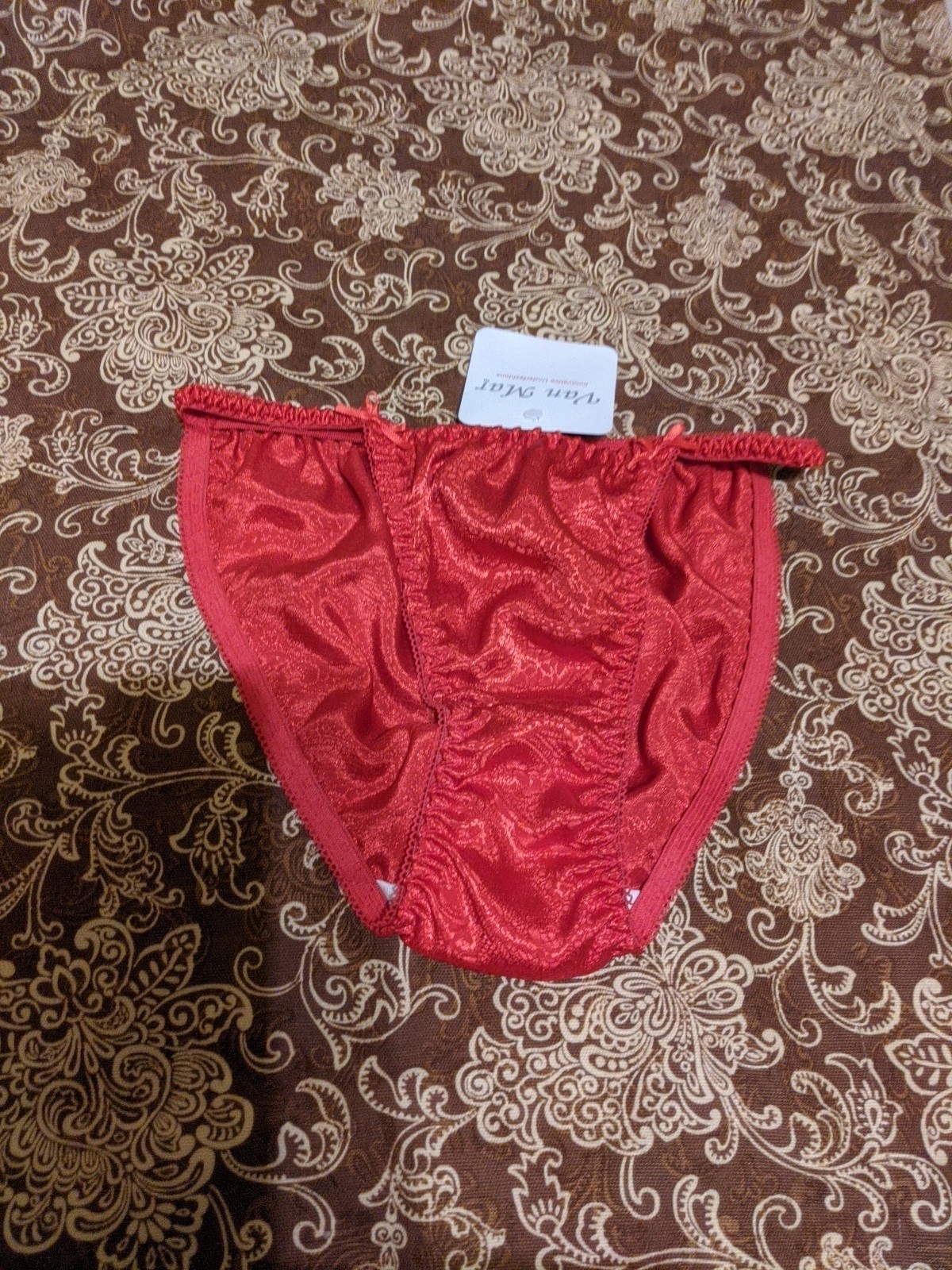 Vintage Van Mar Satin String Bikini Panties Size 5 Excellent