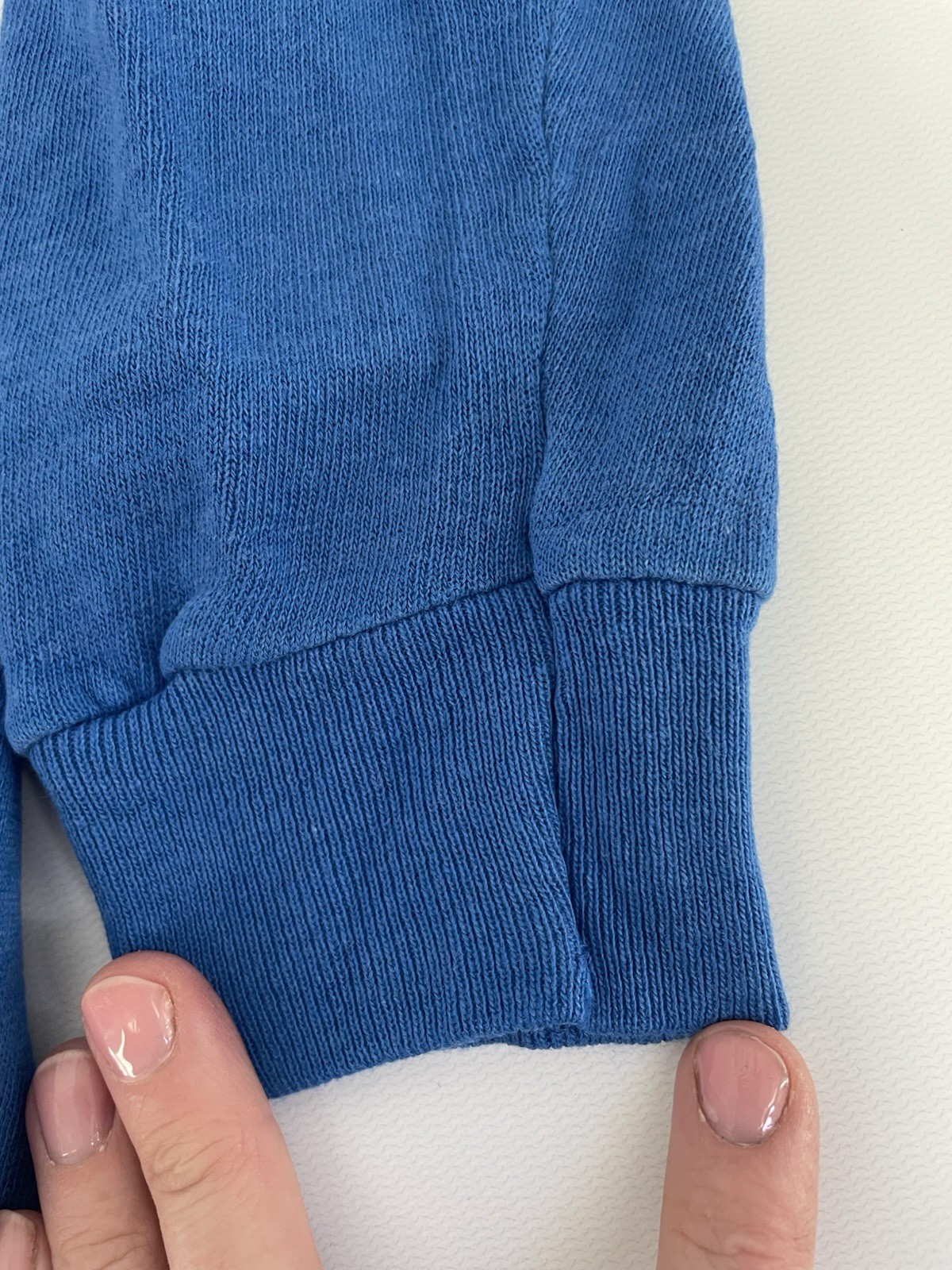 Vintage Threadbare Royal Blue Sweatshirt M Soft Acrylic Cotton Blend