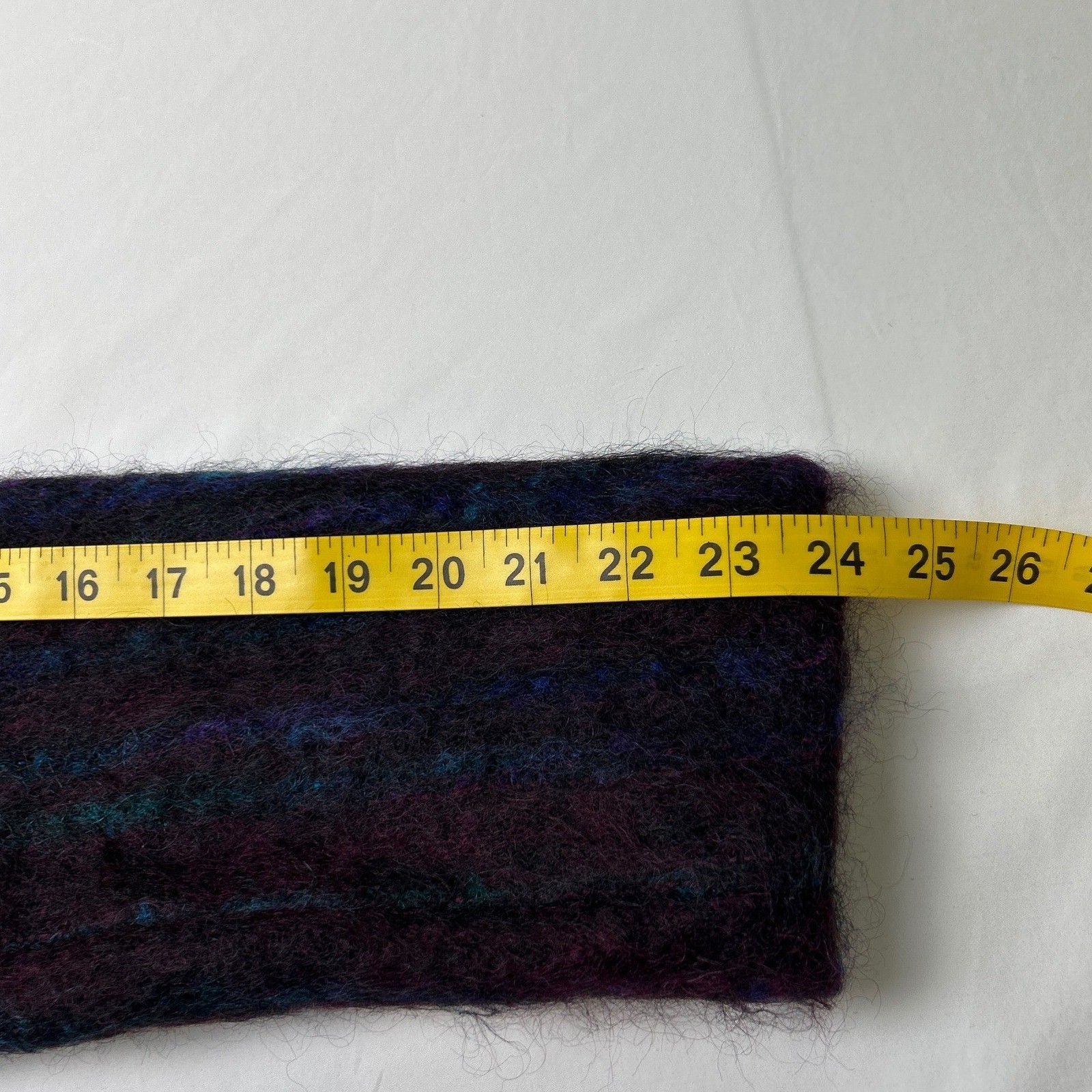 Gantos Women Vintage Mohair Wool Blend Fuzzy Striped Blazer Size 12 Purple Multi
