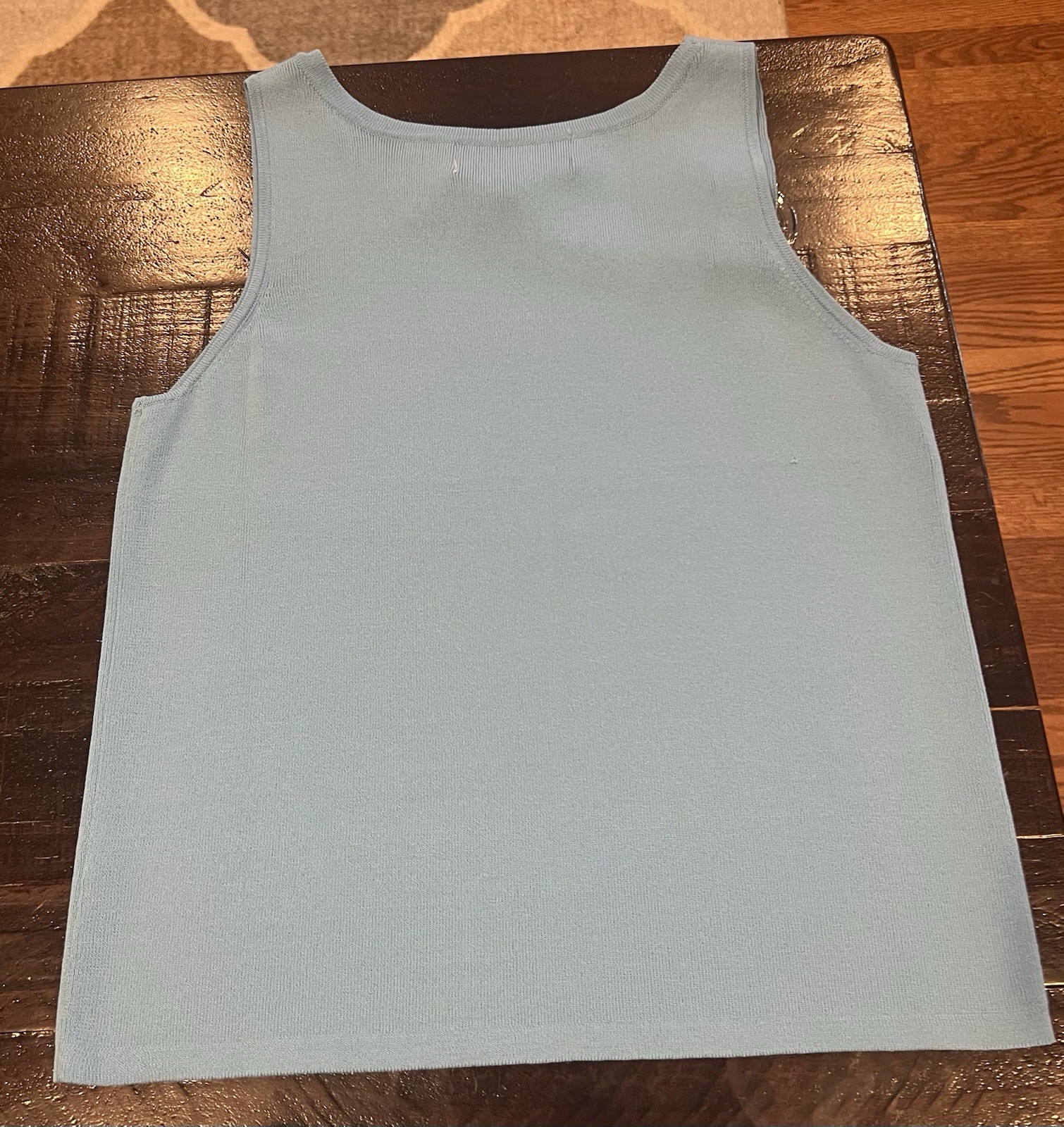 Vintage Joseph A Paris London New York Top Baby Blue W/silver Buckle Sz M