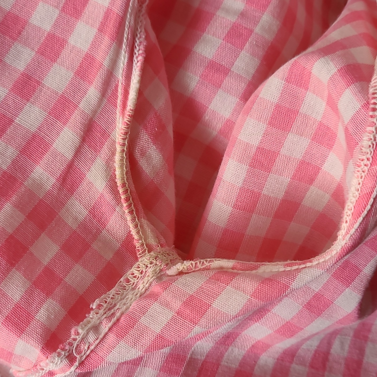 Bill Sims Vintage Pink White Gingham 100% Cotton Dress Size 12 Regular RN 18556