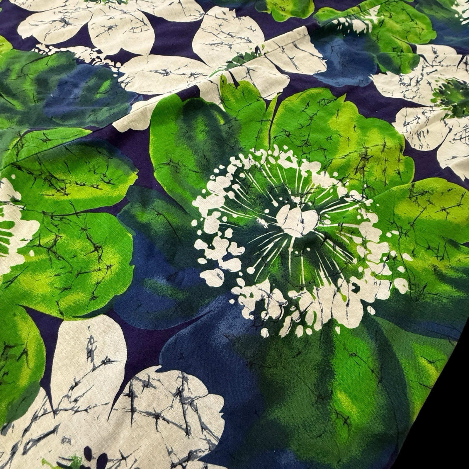 VTG Liberty House Of Hawaii Barkcloth Flower Power Maxi Dress MuMu Hawaiian