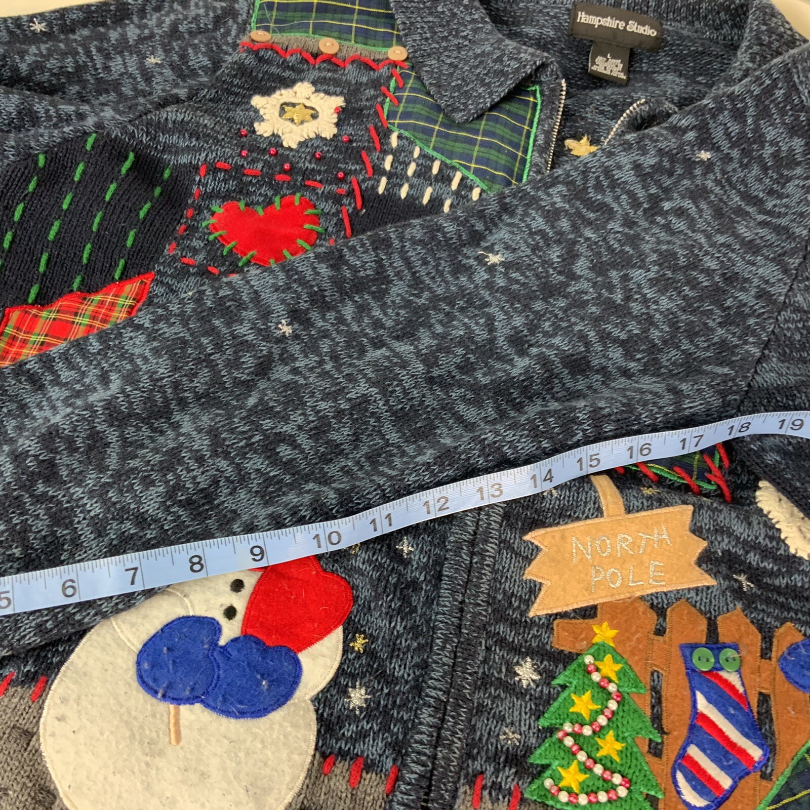 Hampshire Studio Holiday Vintage Cardigan “Ugly” Sweater Women’s X Large