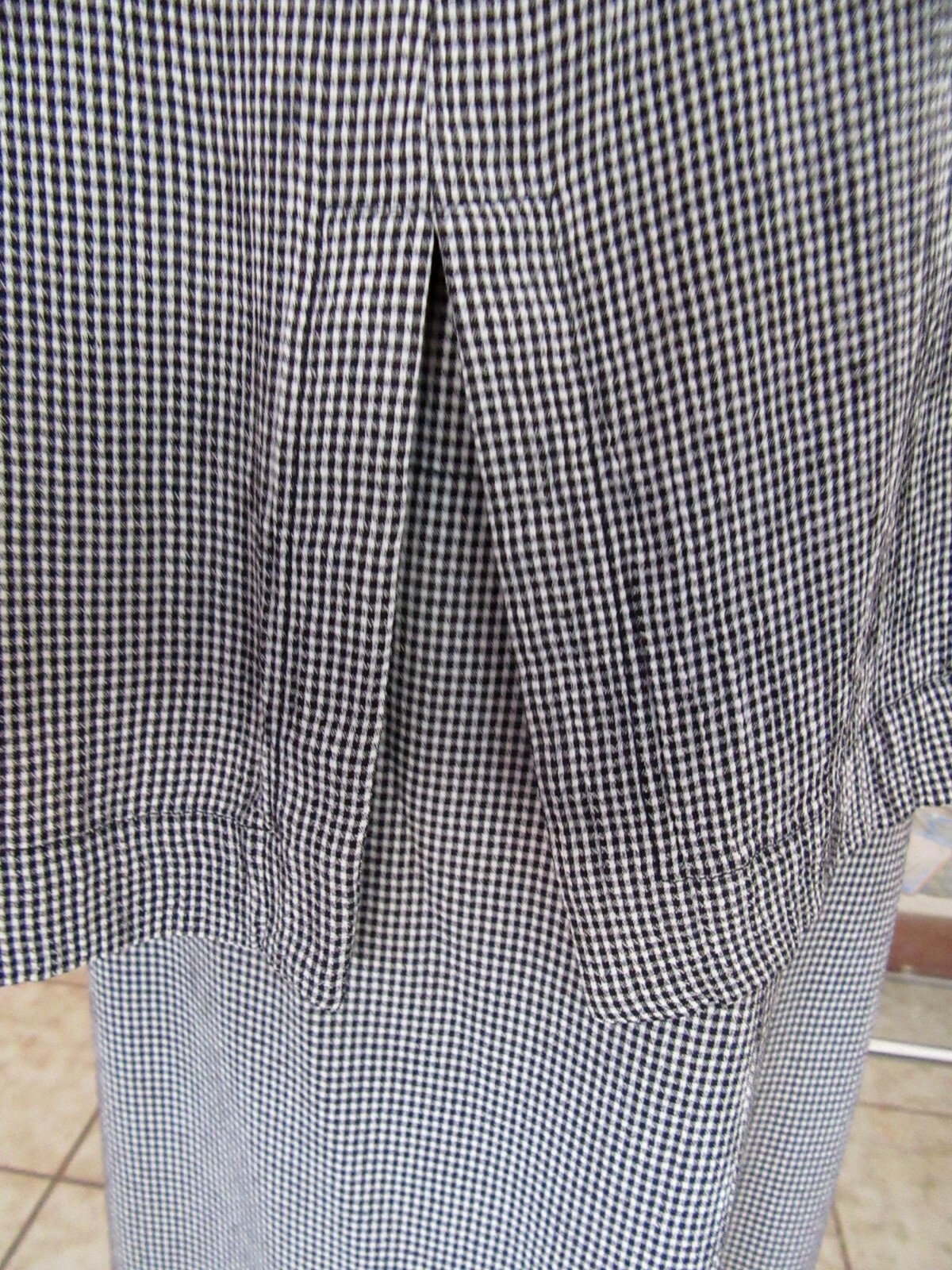 EVAN PICONE Black & white checked top & midi skirt size Large vintage 1990s