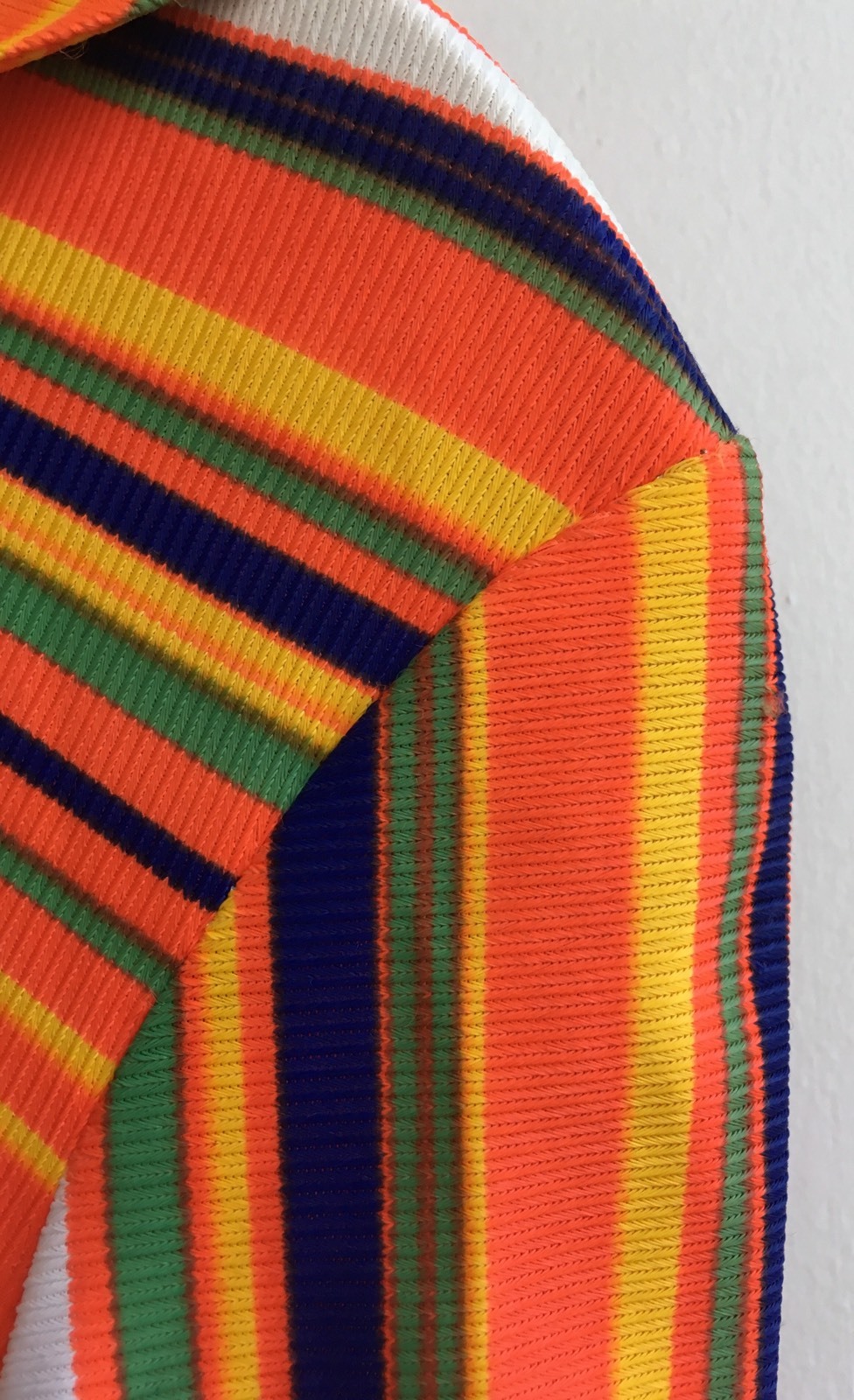 Vintage Long Sleeve Bright Striped Top Aladdin Brand Mock Turtleneck 60s 70s Mod