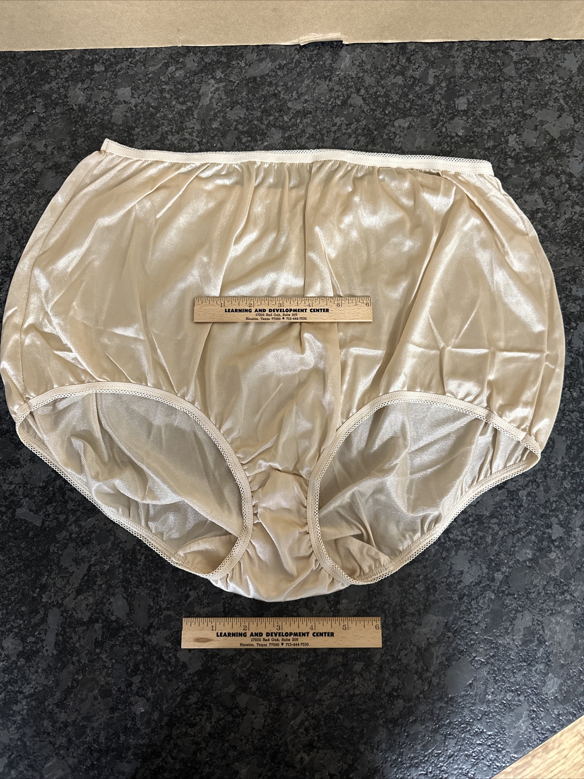 Vintage Underscore Nylon Brief Panties Granny Womens Size 10 Beige New One Pair