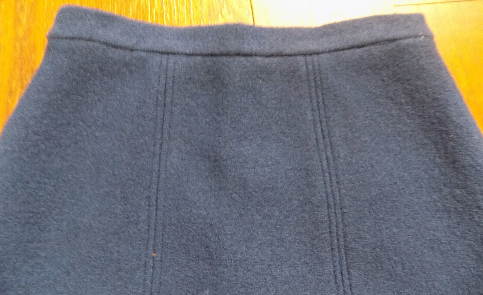 Vtg Boiled 100% New wool skirt Original Boos Austria lined midi navy blue 28″ W