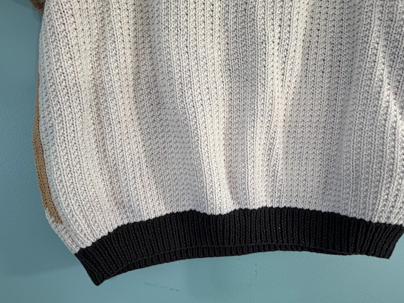 Vintage 80s 90s Handmade Sweater with Face – No Tag See Details for Measurements