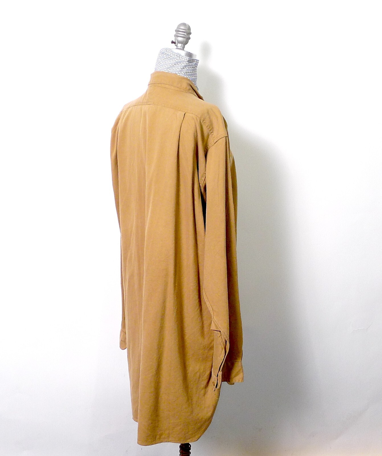 Vintage Monument Ladies Cotton Tan Shirt Dress Size 7 #330