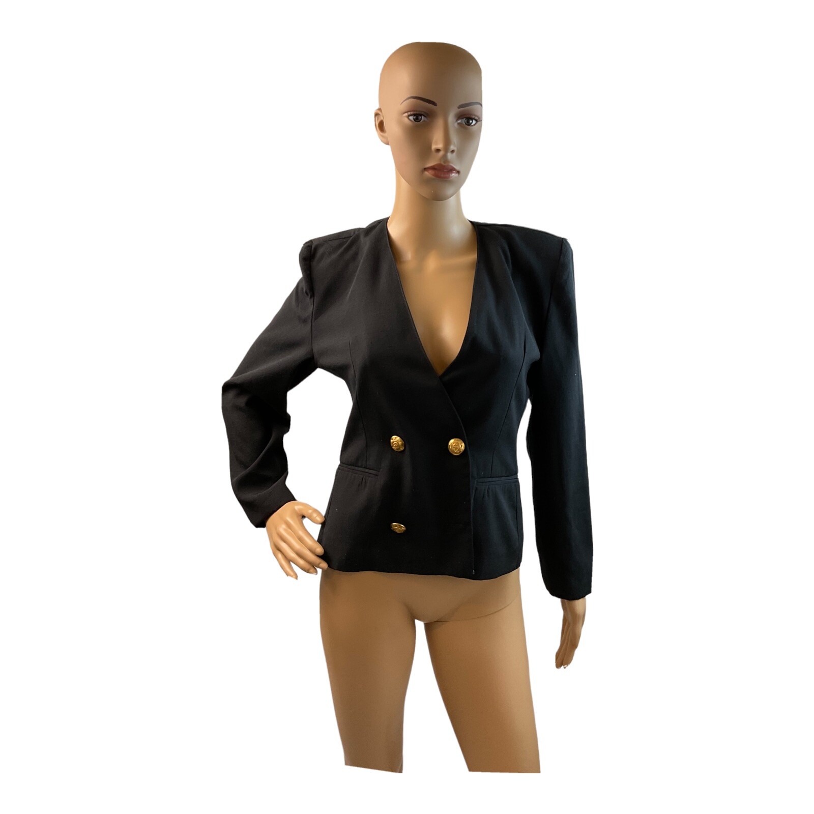 Petites by Fundamental Things Women’s Vintage Black Blazer Size Ps long sleeve.