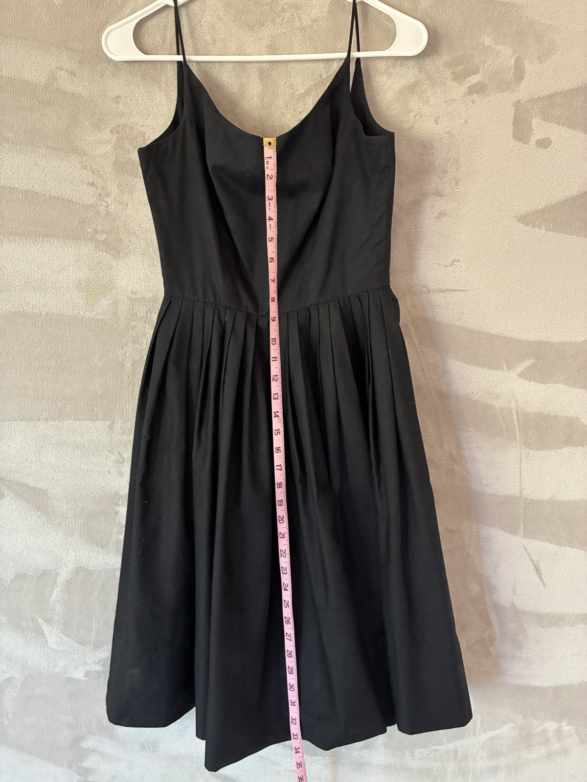 VTG 1960’s Women’s 0/2 S Black Sundress Cotton Pleats Tailored Handmade Waist 2