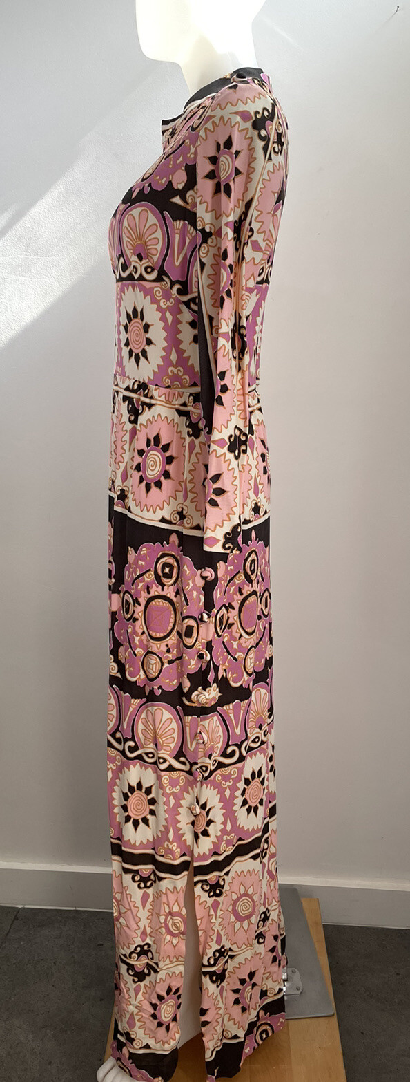 VTG 70s Psychedelic Maxi Dress Puritan Forever Young (FLAWS SEE PHOTOS
