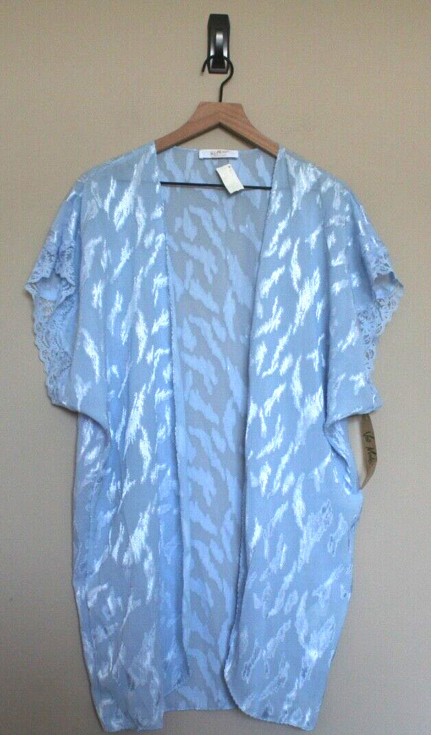 Vintage Robe Lace Short Polyester Large 10 12 New NOS Val Mode Cover Up