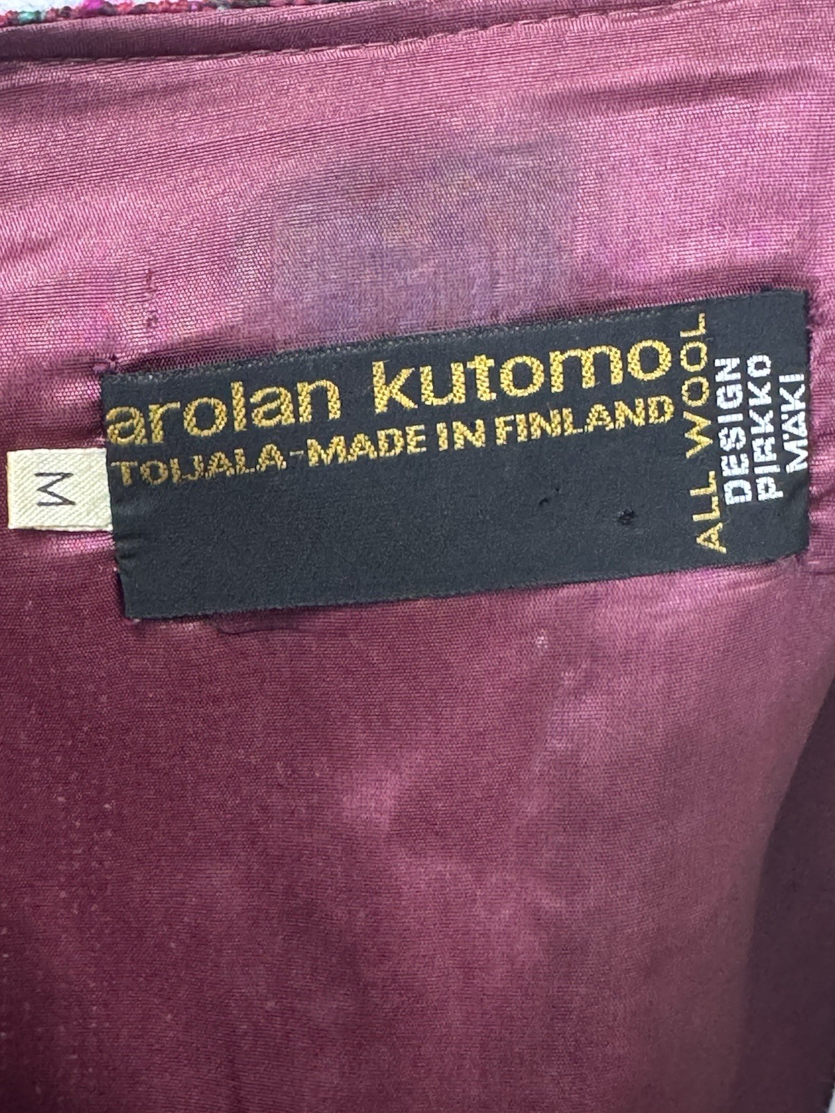 1960s/70s Arolan Kutomo Wool Striped Maxi Dress – Made in Finland