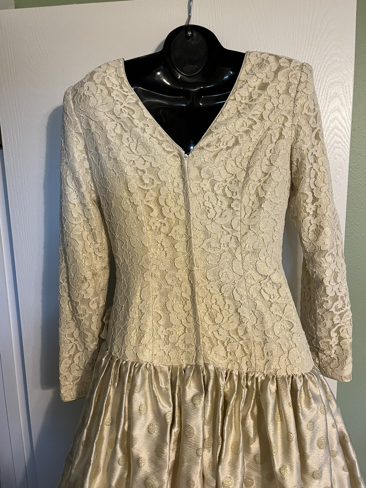 Vintage 1980’s Eugene Alexander Party Prom Dress Cream Size 8