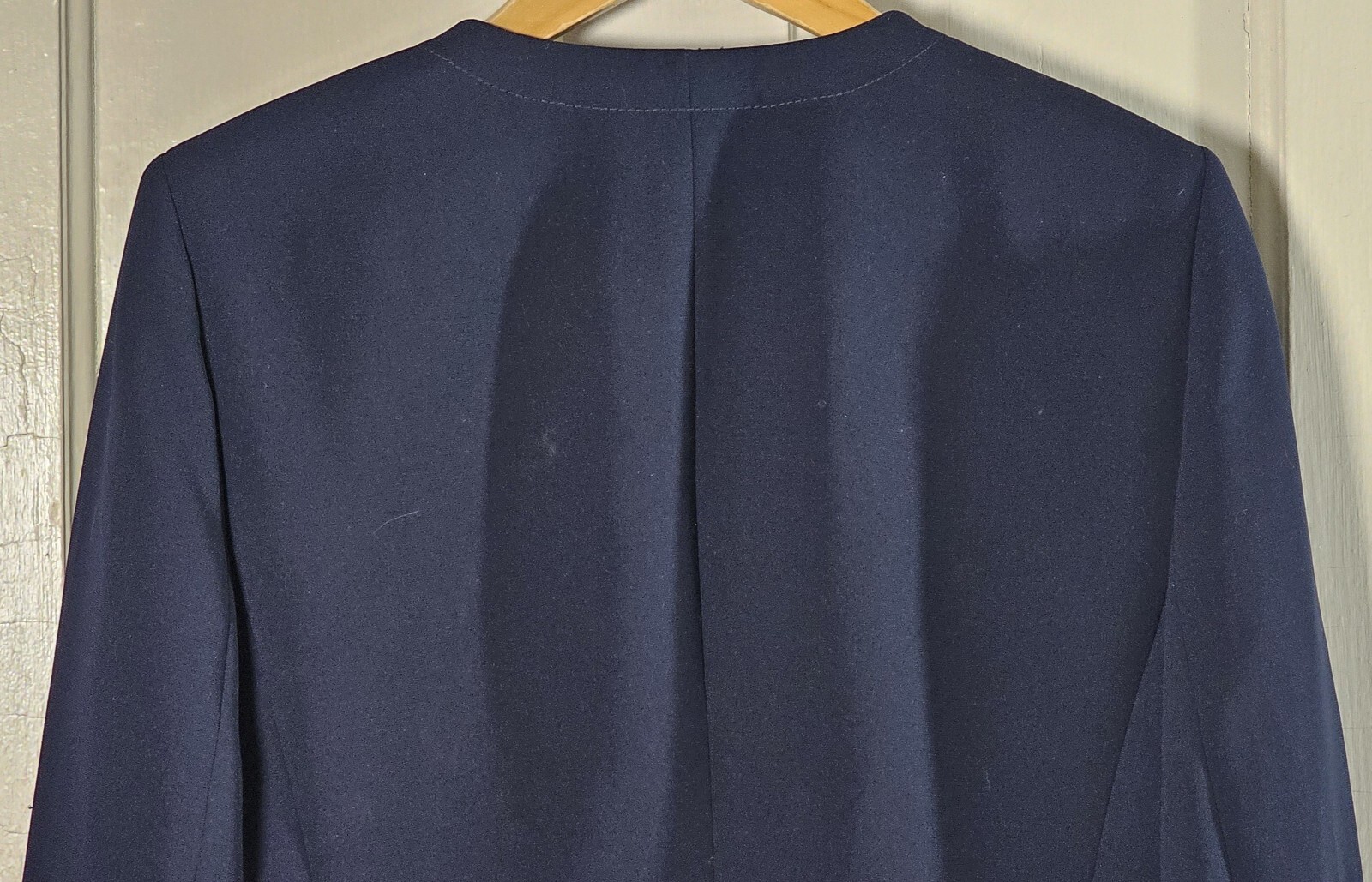 VTG Kasper 2 Piece Suit Women’s 10 Navy Blue Jacket Skirt Fancy Buttons Career