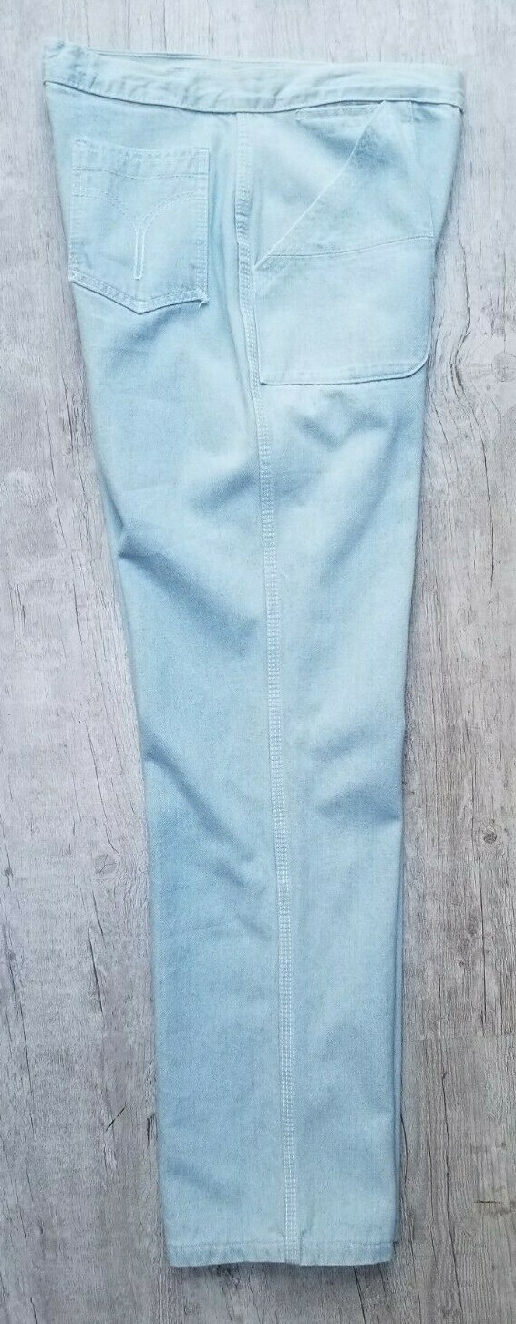 Vintage Light Wash High Rise Straight Leg Jeans W 29″ x L 30″