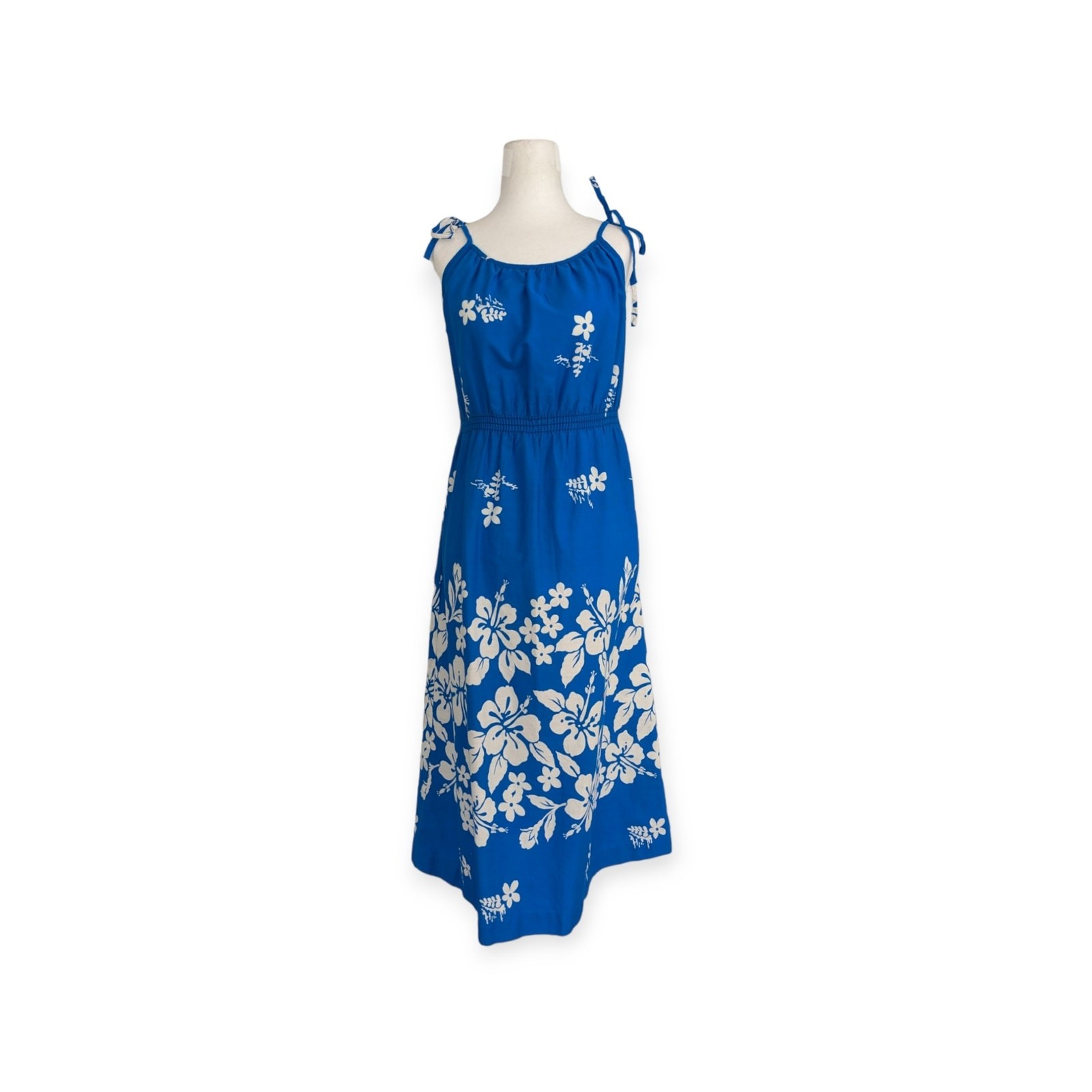 Vintage Ui-Maikai Blue Classic Hawaiian Sundress S/M