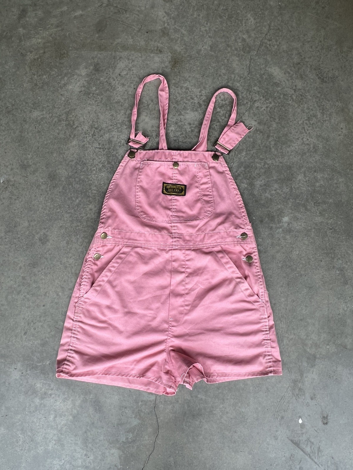 Vintage Washington Dee Cee Overalls Shorts Pink Women’s 11/12 Made In USA