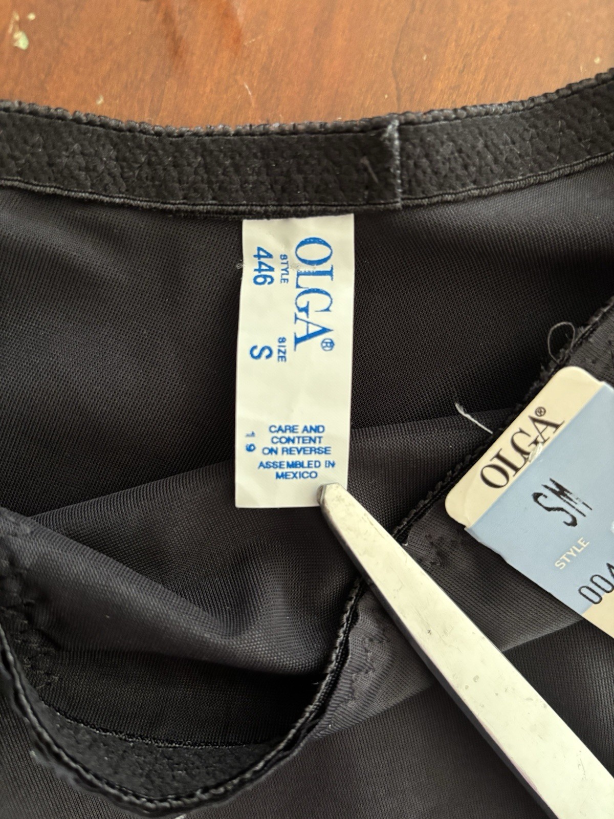 Vintage Olga Wonderwear Tummy Slim Black Satin Brief Style 446 Size Small NWT