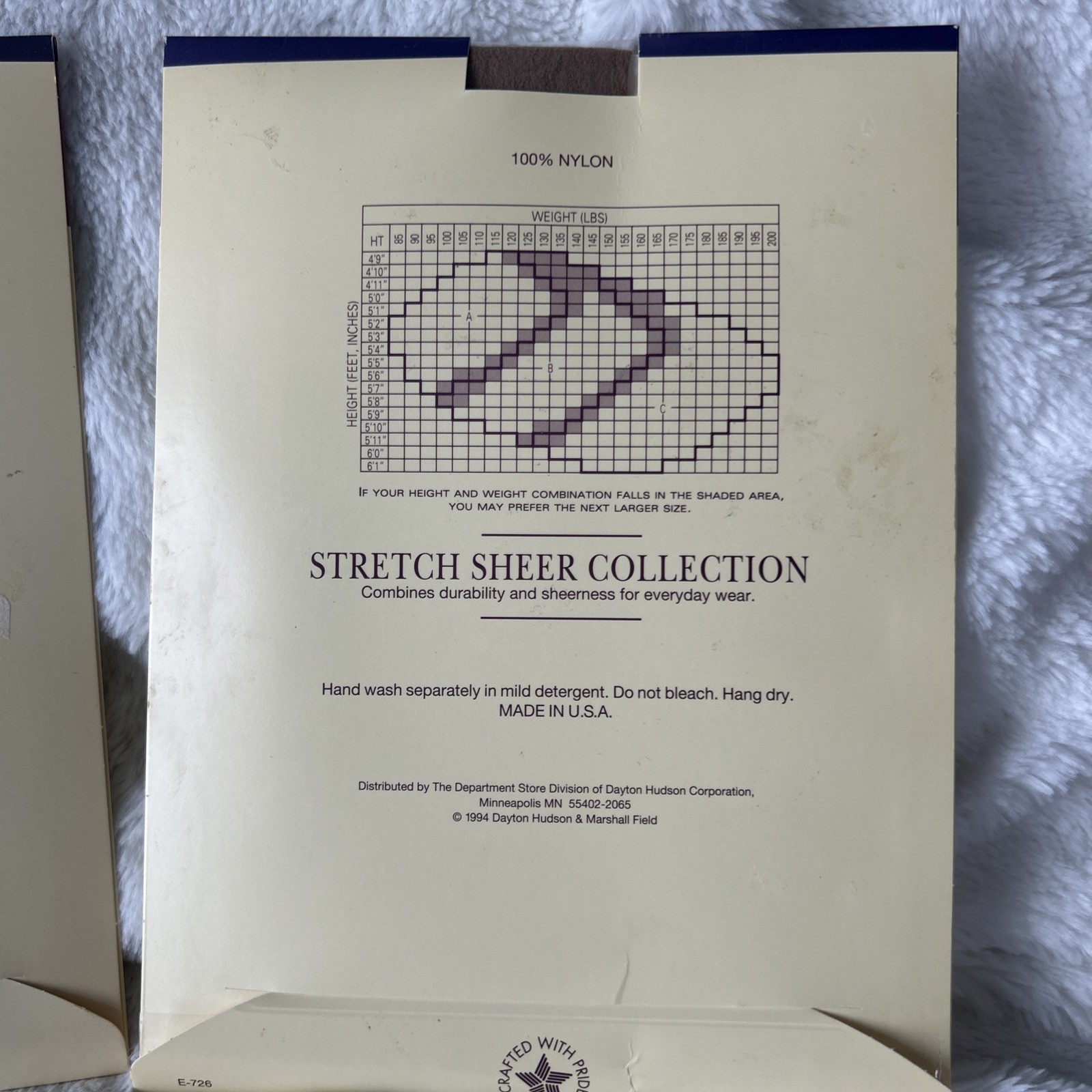 2 Vintage Field Manor Sheer to waist Pantyhose Style 208 size B Beige/Sandalwood