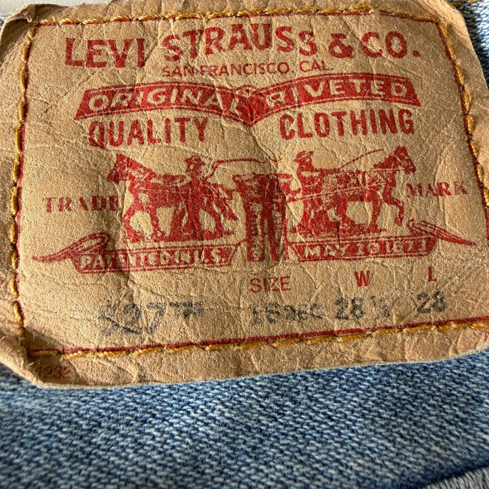 Levis 527 Bootcut Jeans Mens 28×28 Medium Wash Blue Denim Vintage 16 Regular