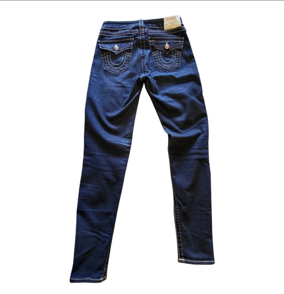Vintage True Religion Dark Blue Y2K Detailed Pockets Skinny Jeans Women’s Sz 27