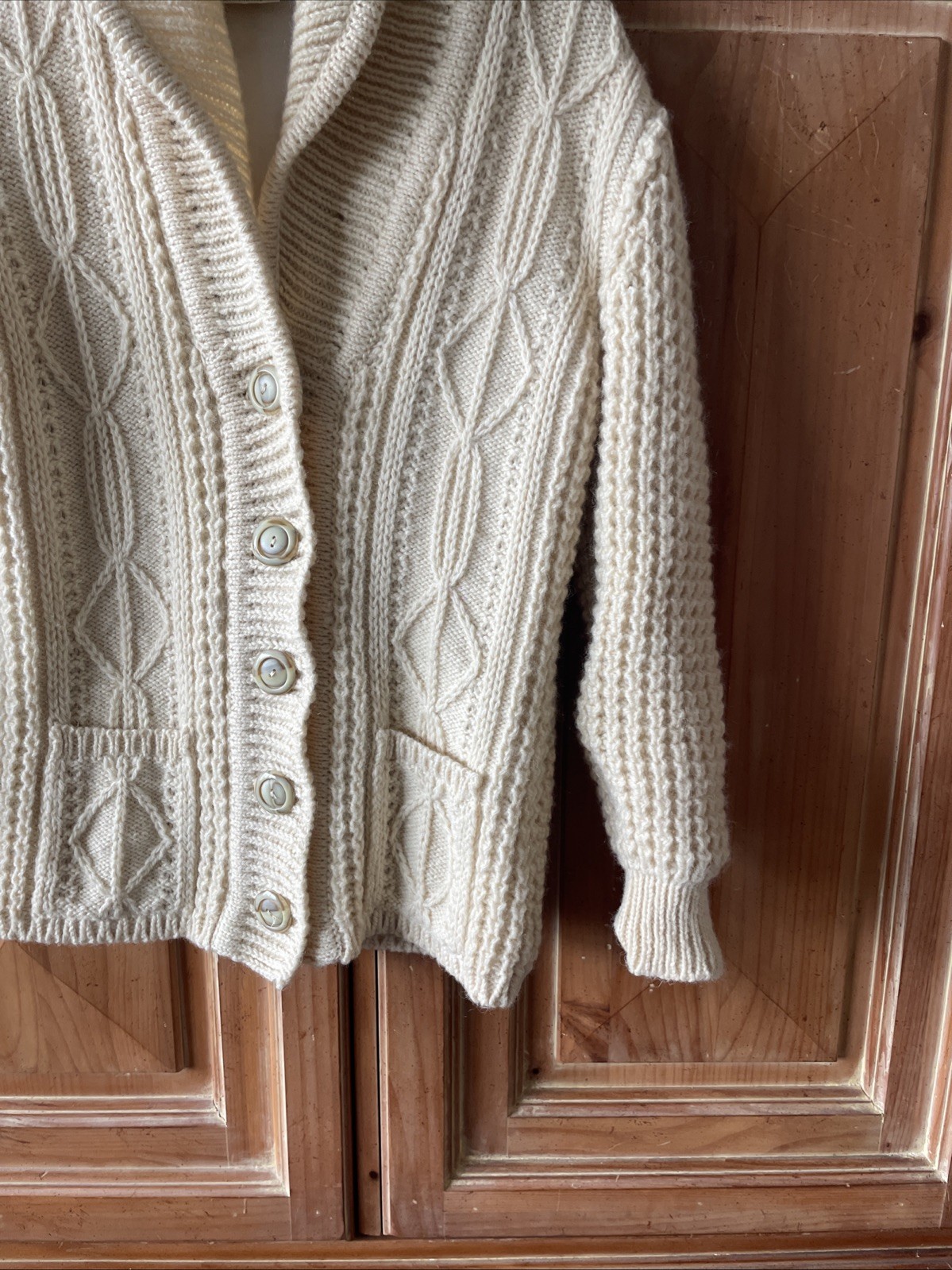 Vintage Gaeltarra Aran Sweater Cable Knit 100% Wool Made in Ireland XL Woman’s