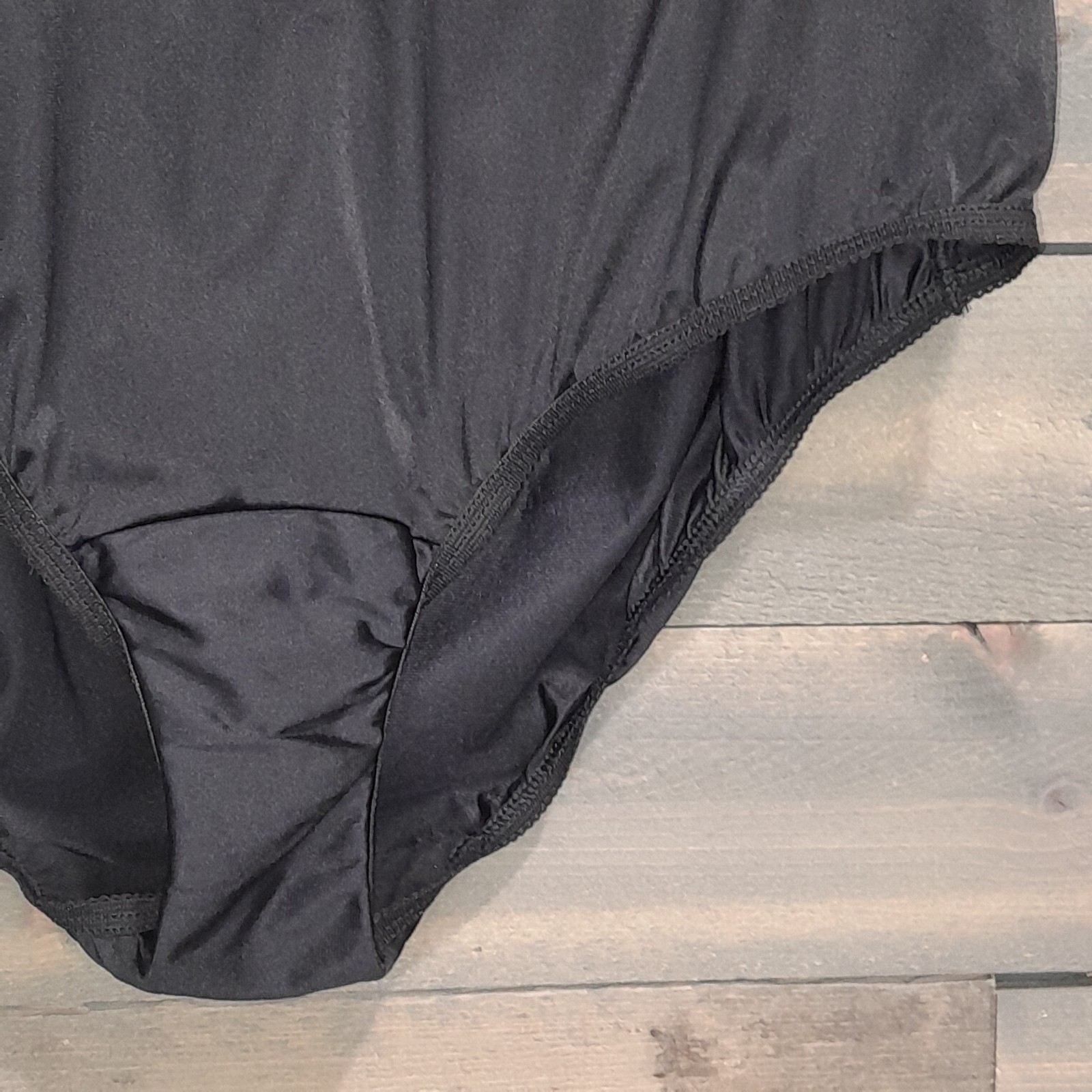 Vanity Fair Brief Panty Size 8 XL Black Sissy High Rise Panties Retired Vtg
