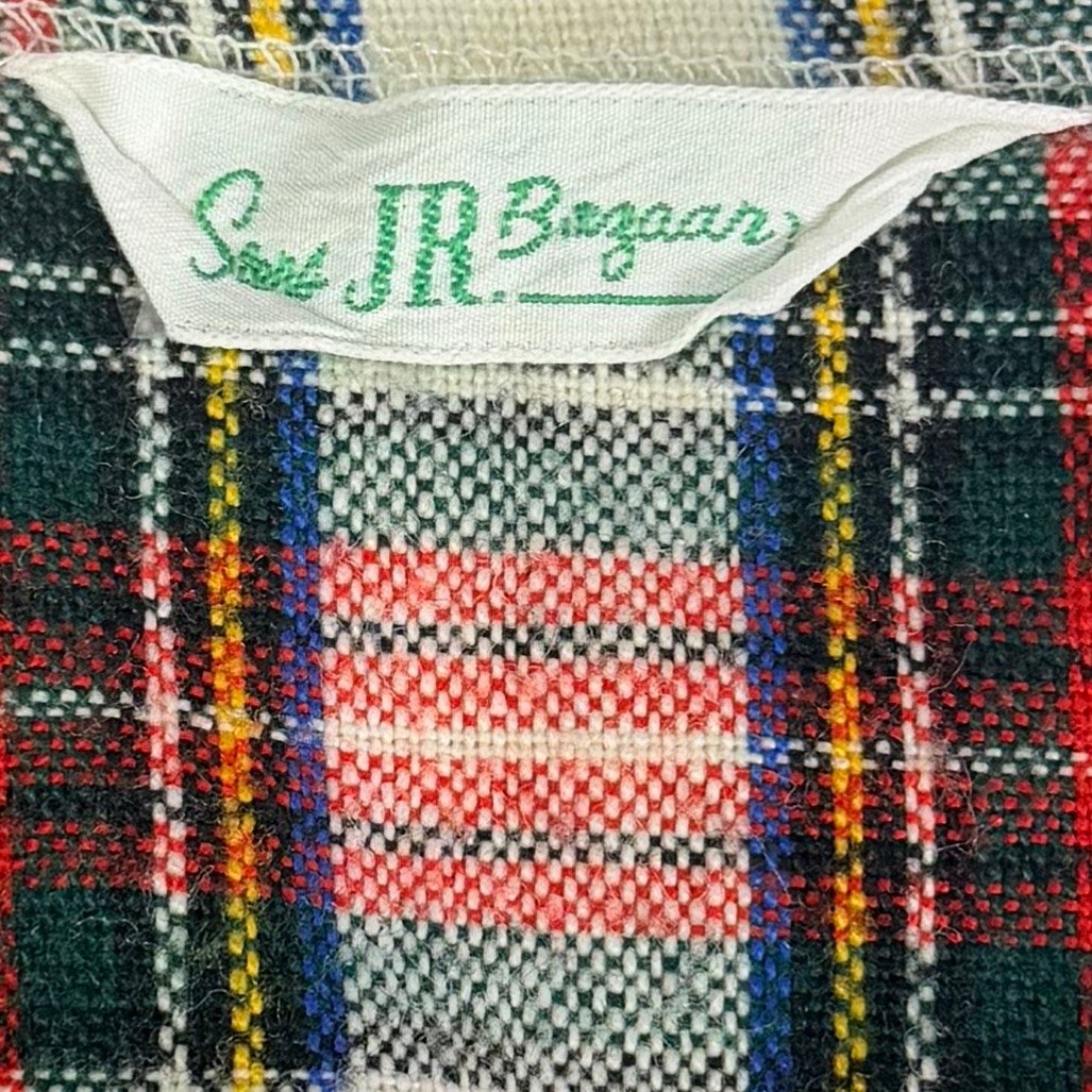 Sears JR Bazaar Vintage Plaid Pinafore Jumper Dress Dark Academia Preppy Cottage